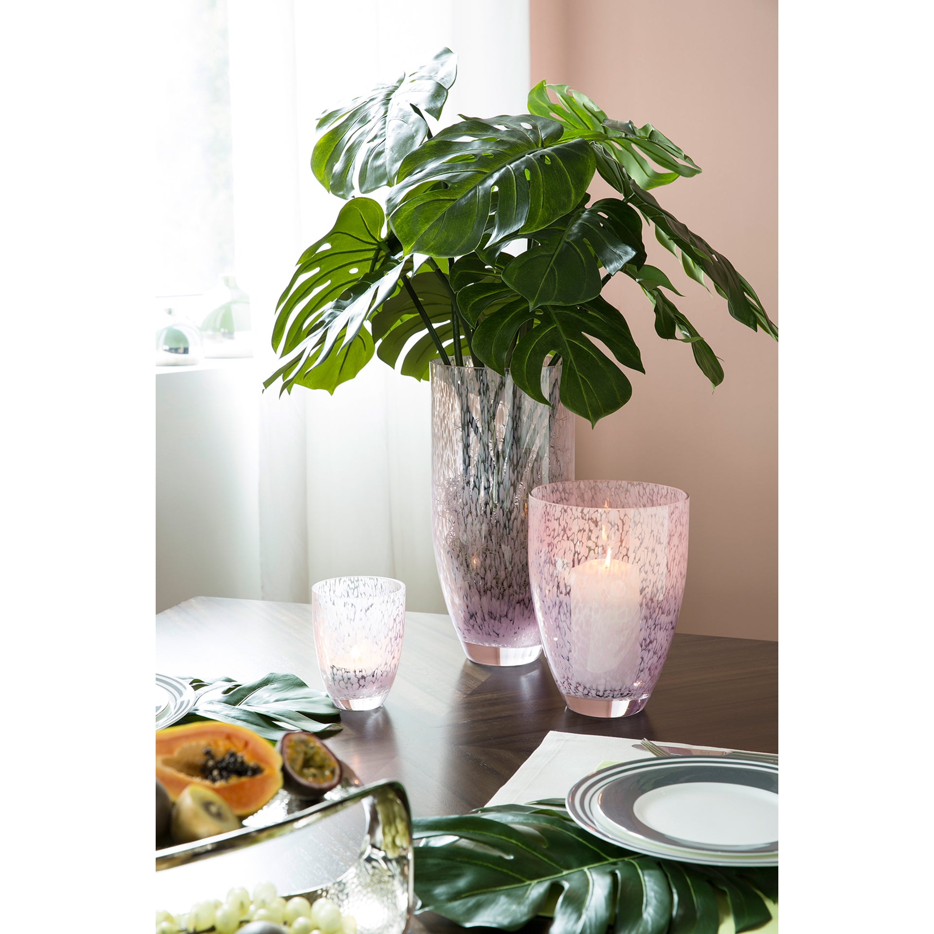 RUMIA Windlicht rose