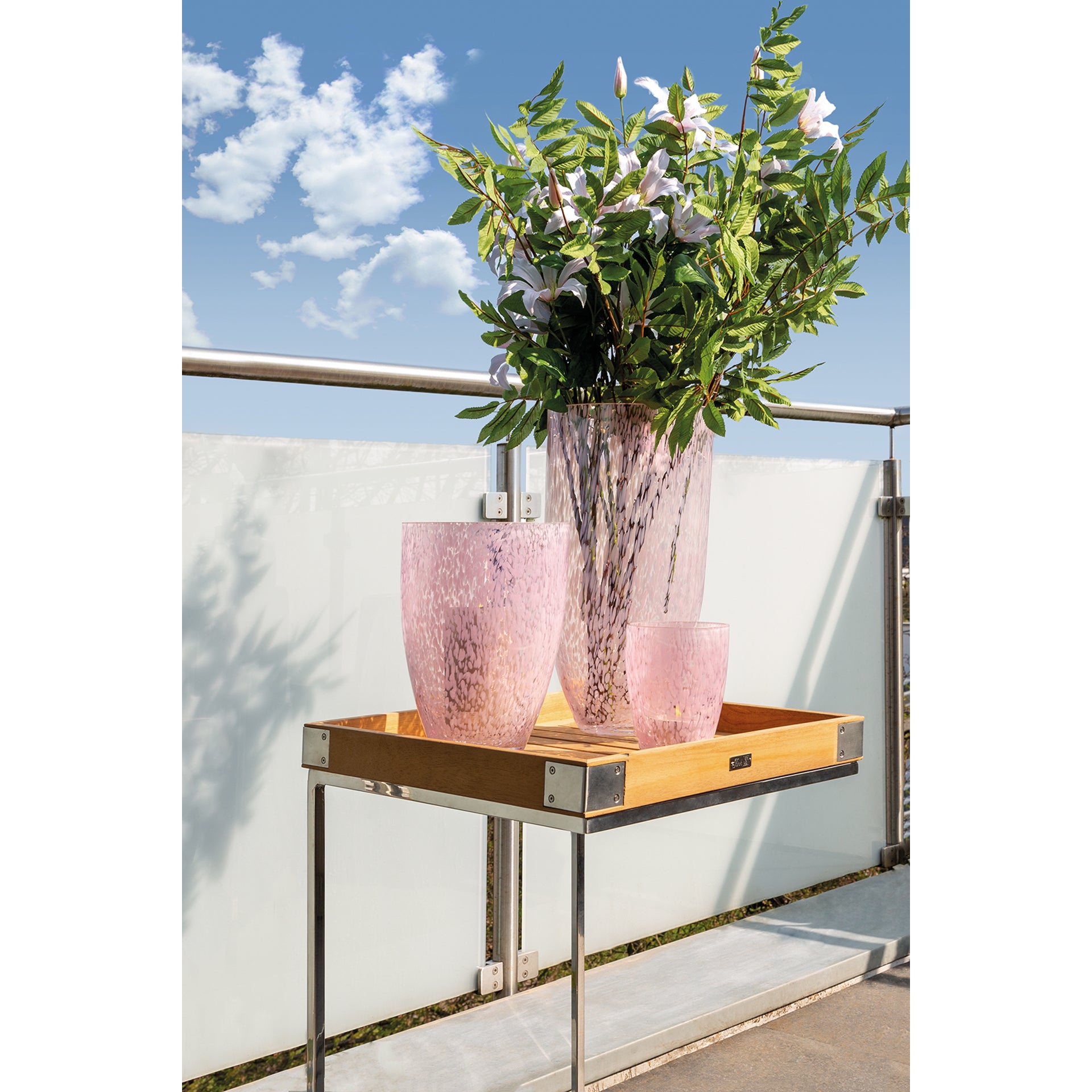 RUMIA Windlicht rose