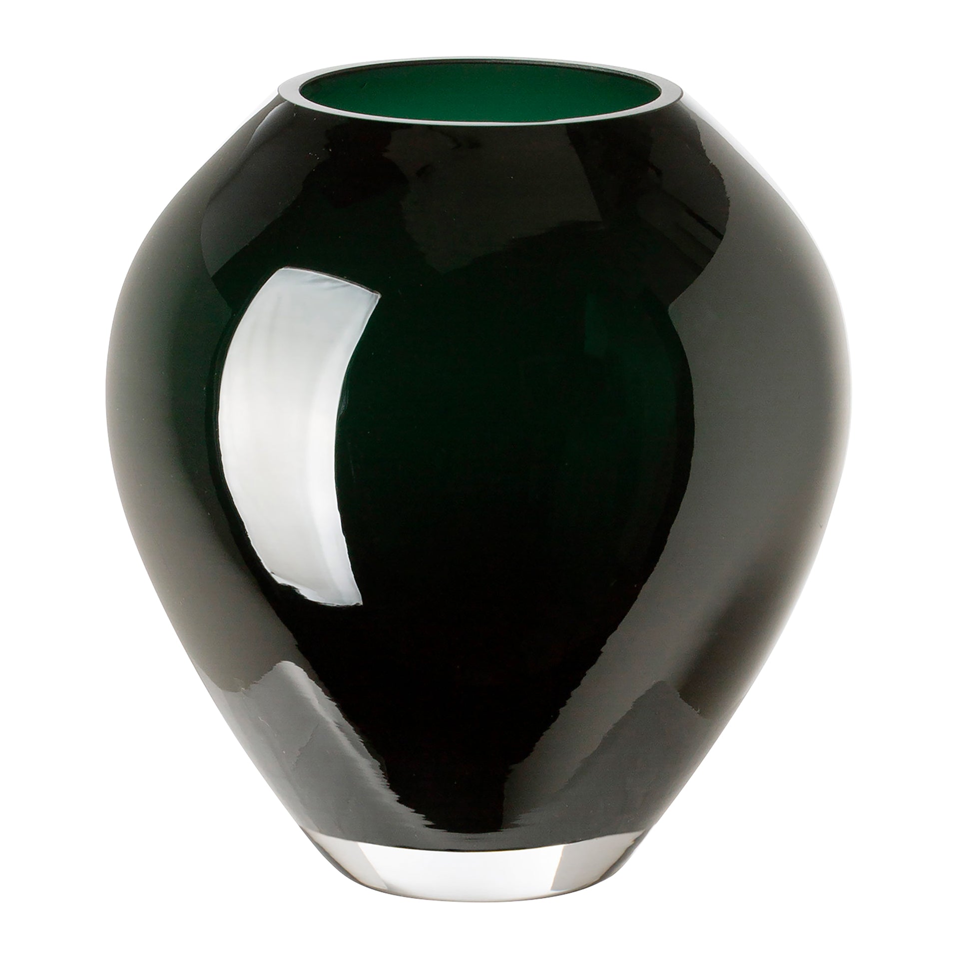 LIVIA Glasvase dunkelgrün