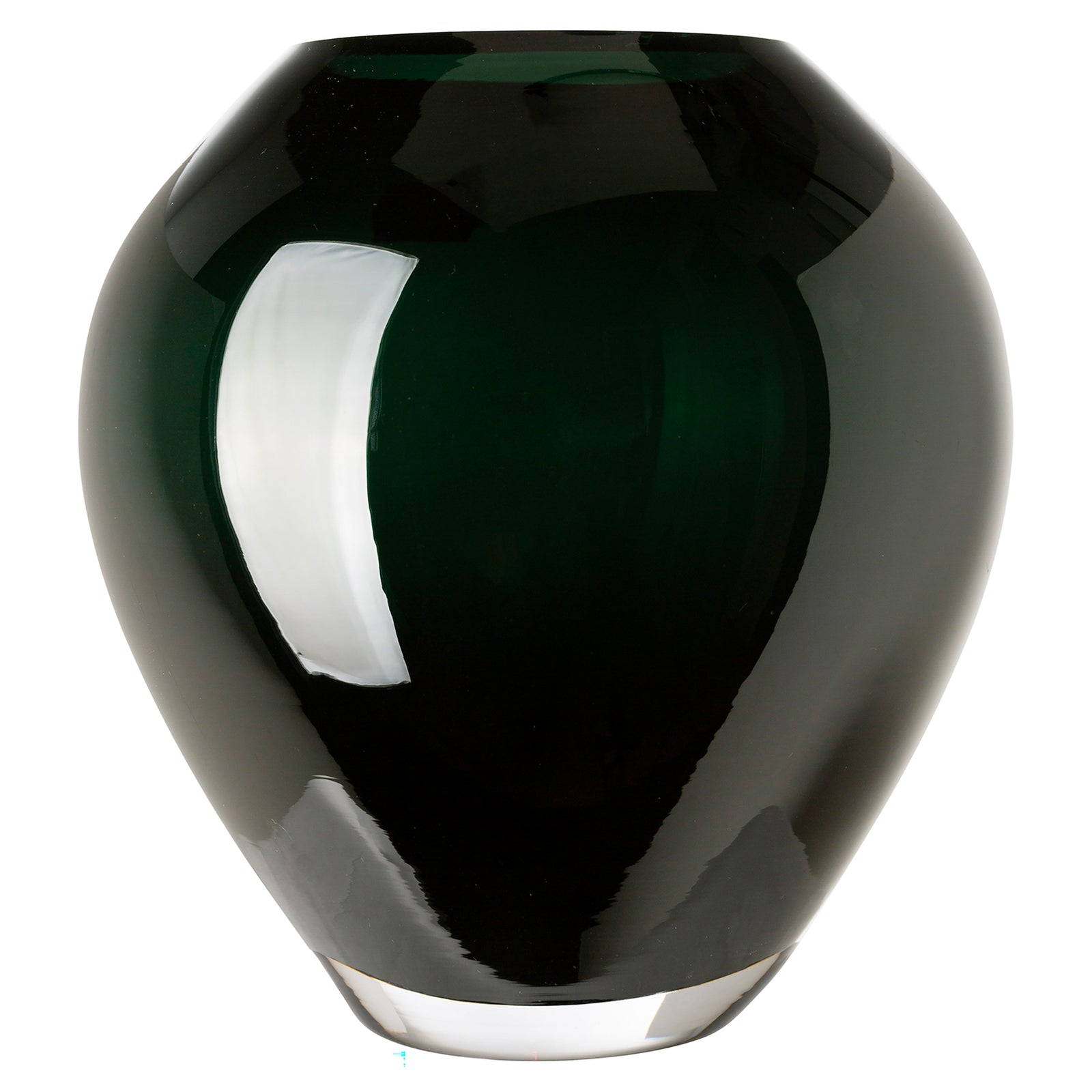 LIVIA Glasvase dunkelgrün