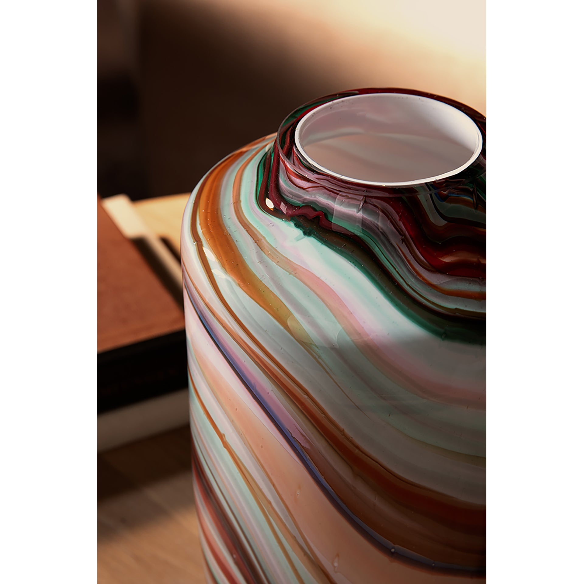 SANCHO Glasvase mehrfarbig