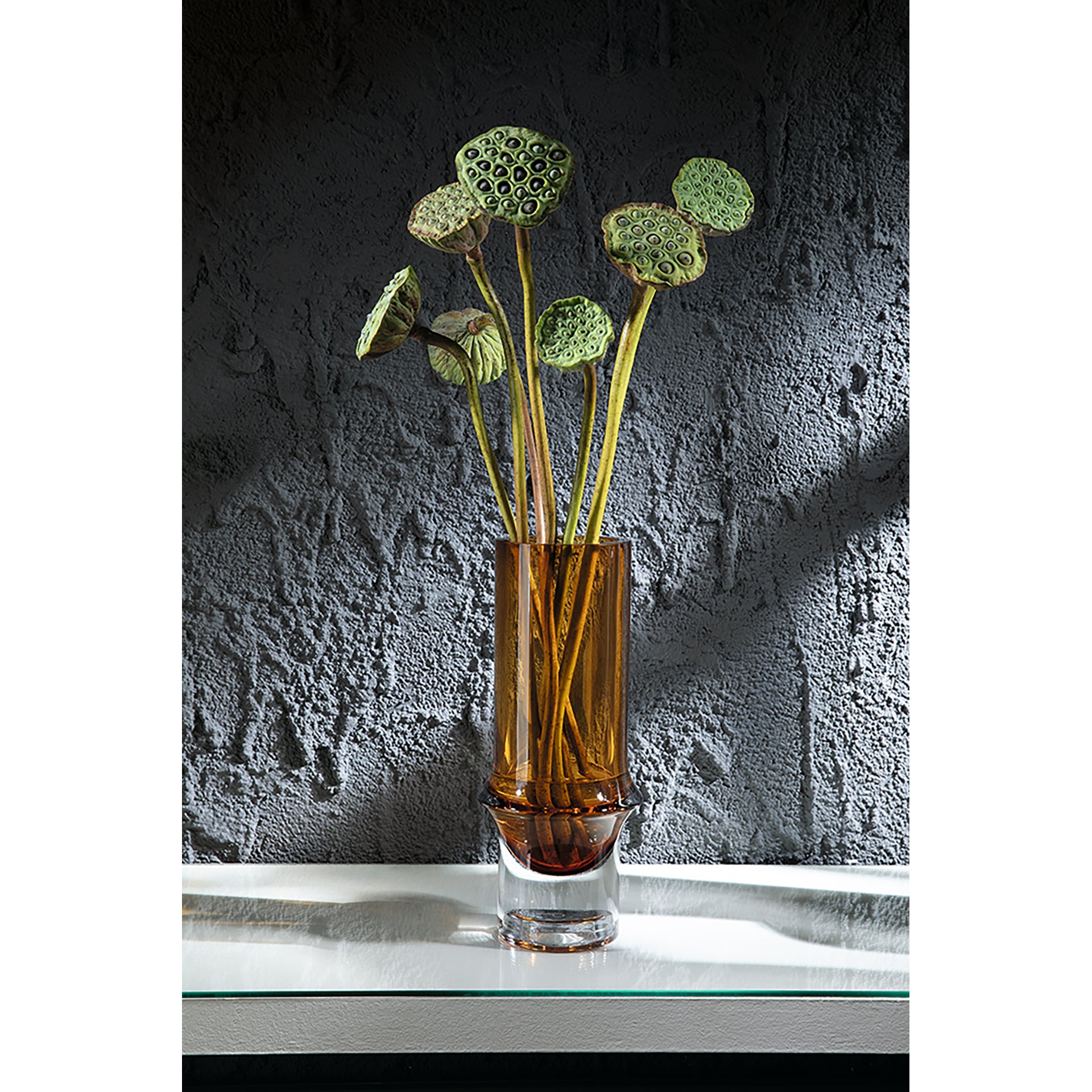 GLENDA Glasvase amber