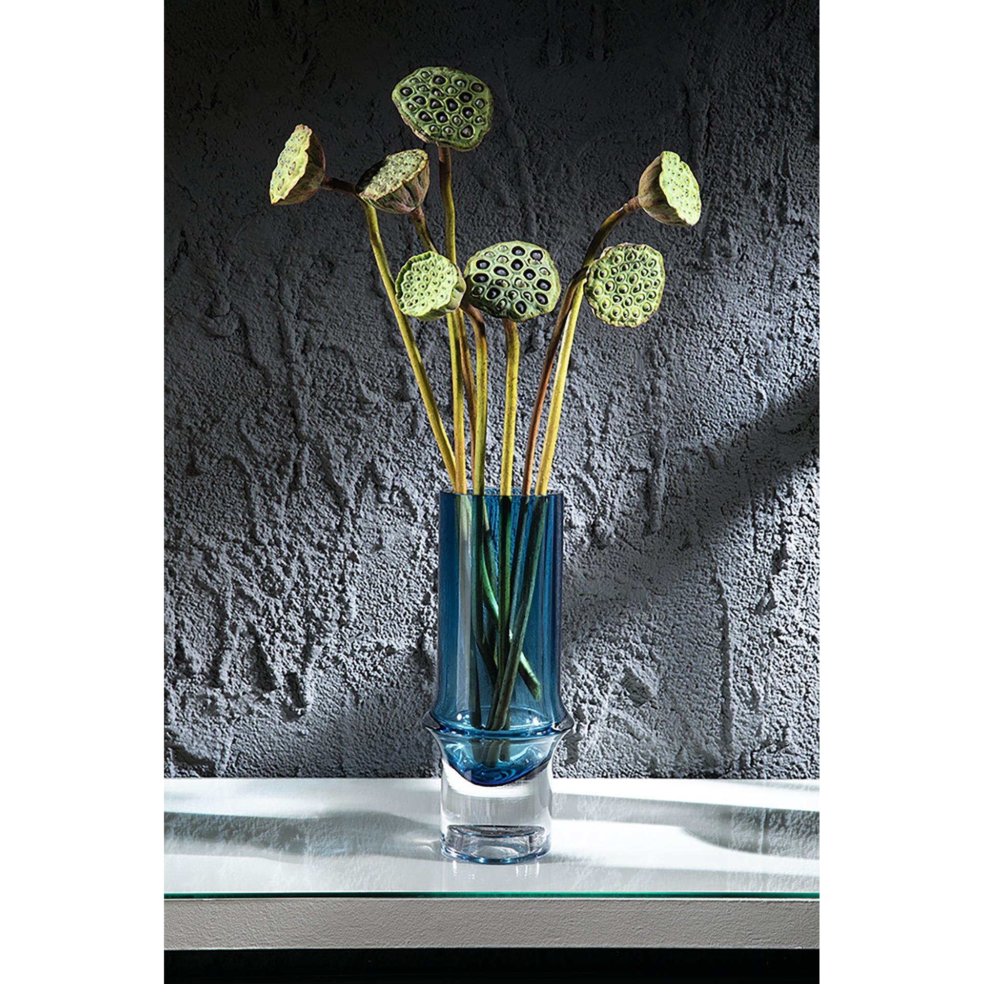 GLENDA Glasvase blau