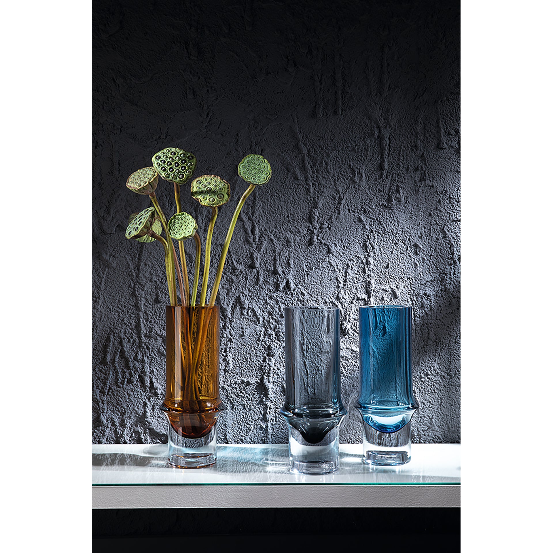 GLENDA Glasvase blau