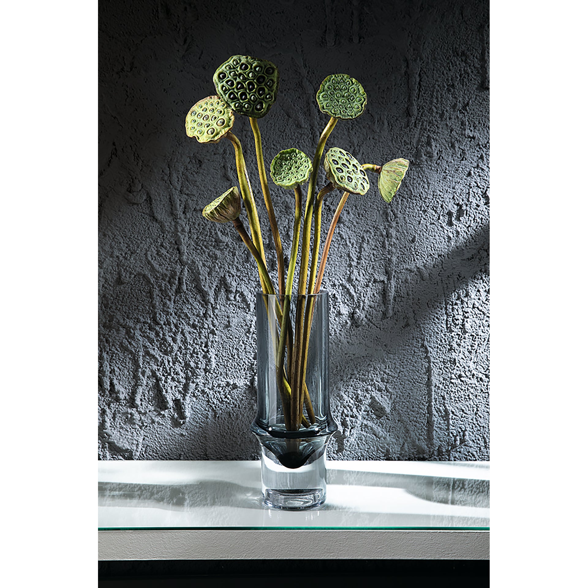 GLENDA Glasvase grau