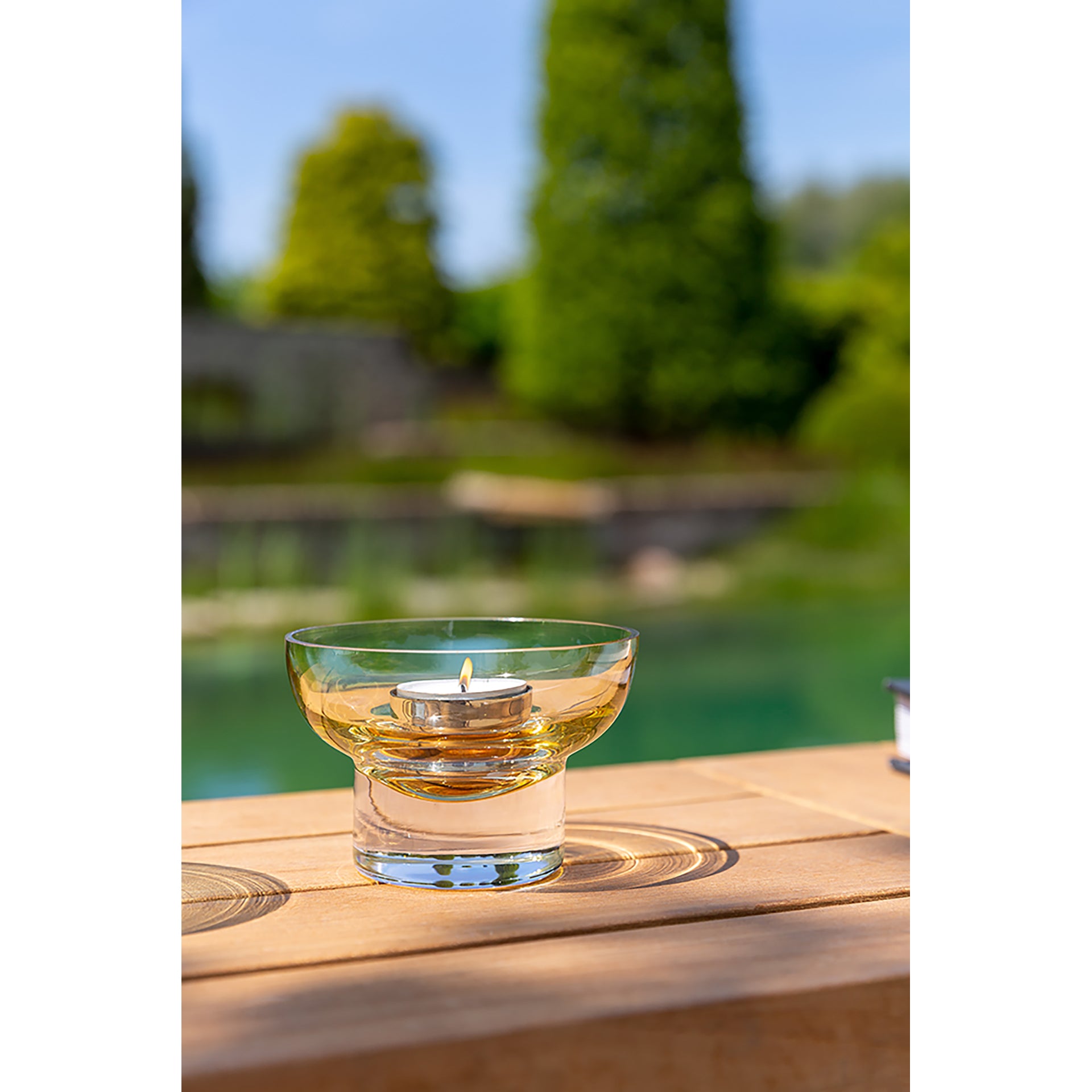 JULIA Teelichthalter transparent