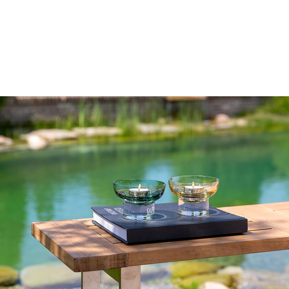 JULIA Teelichthalter transparent