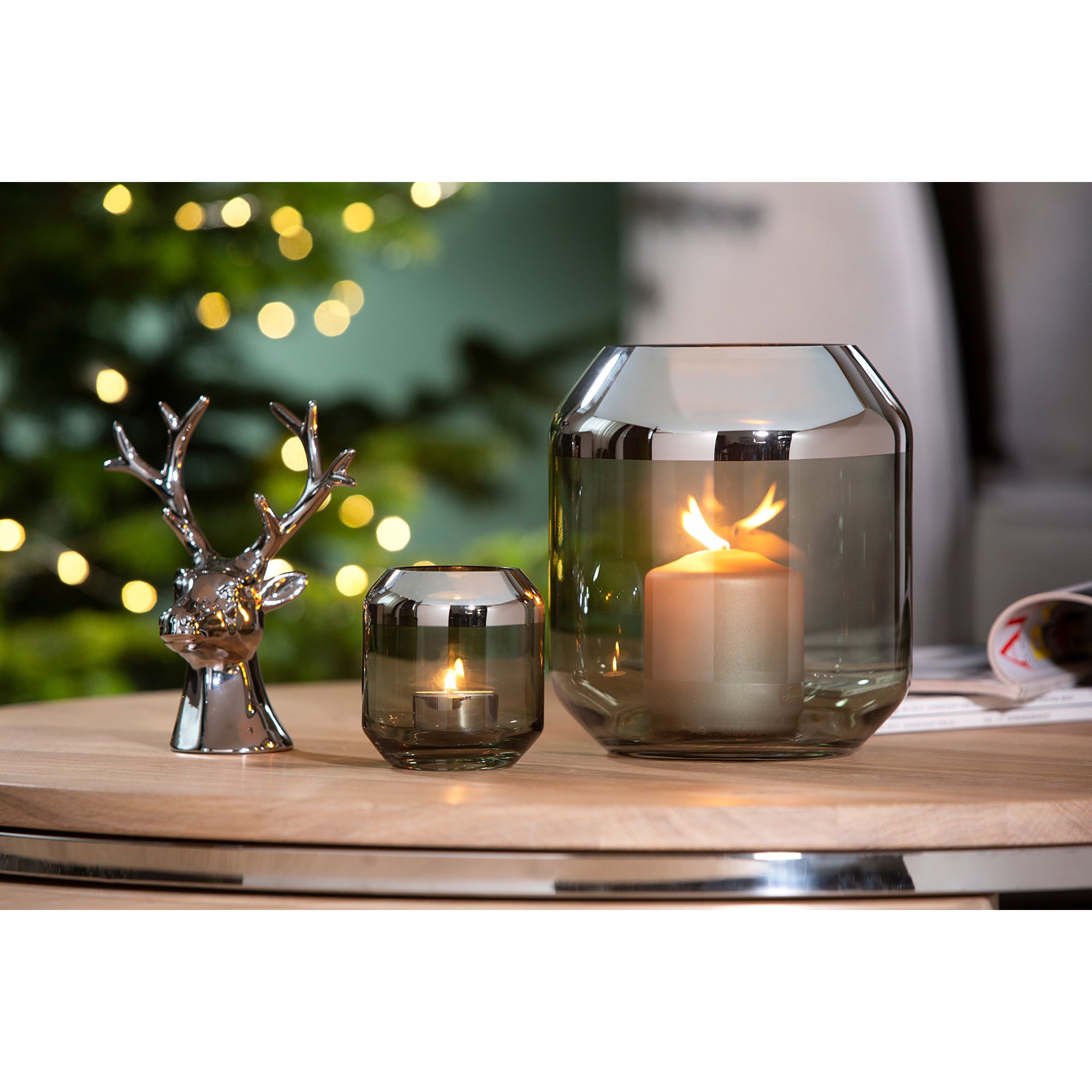 SMILLA Vase silberfarben