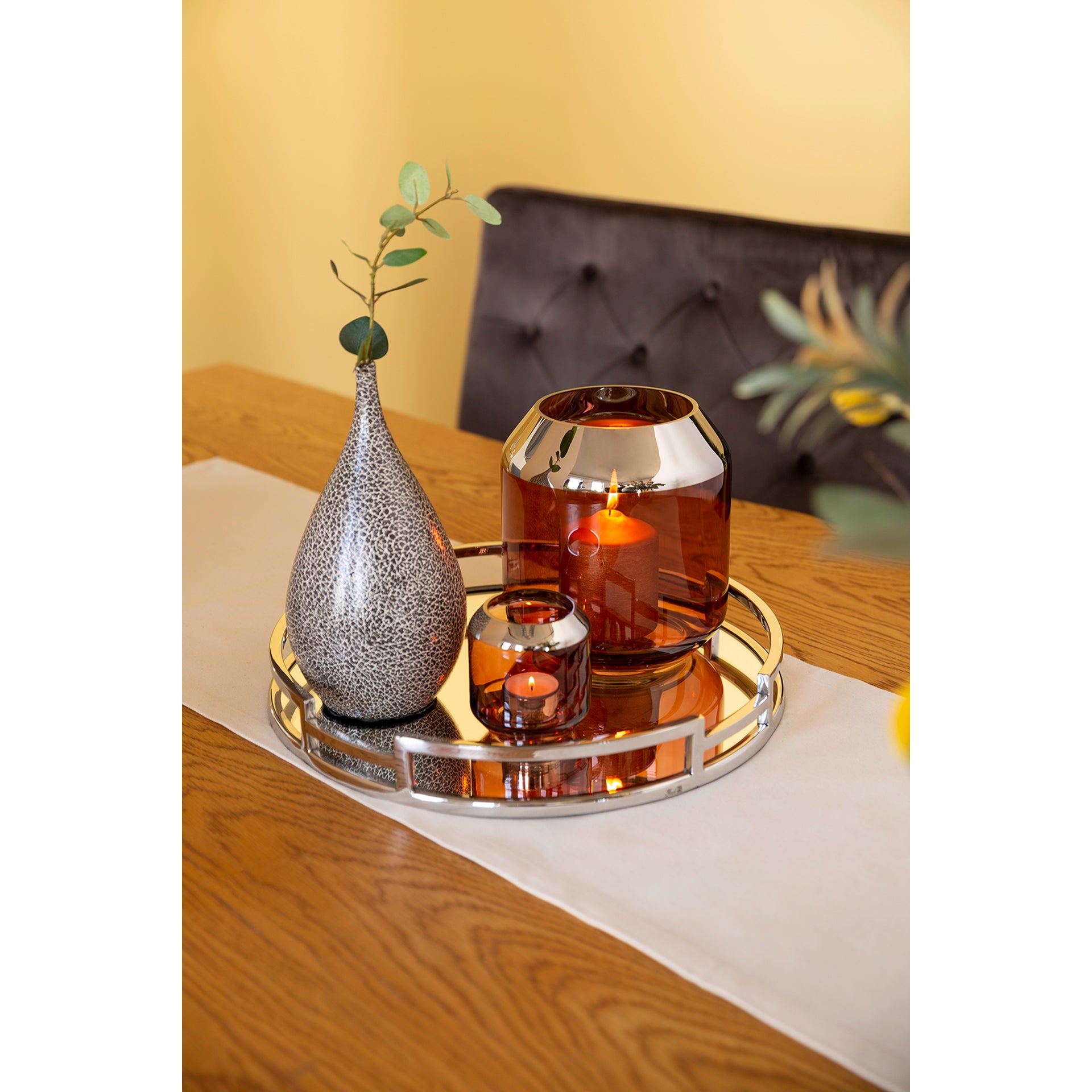 SMILLA Vase silberfarben