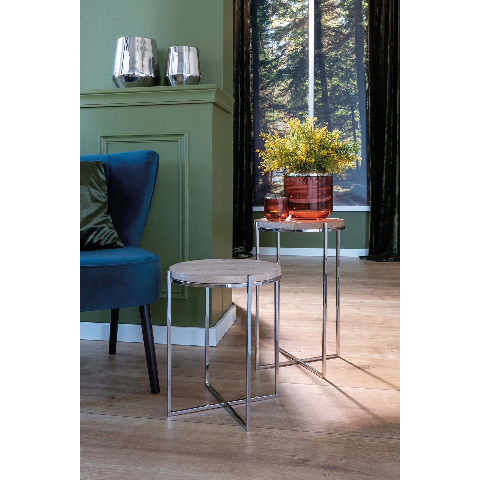 SMILLA Vase silberfarben