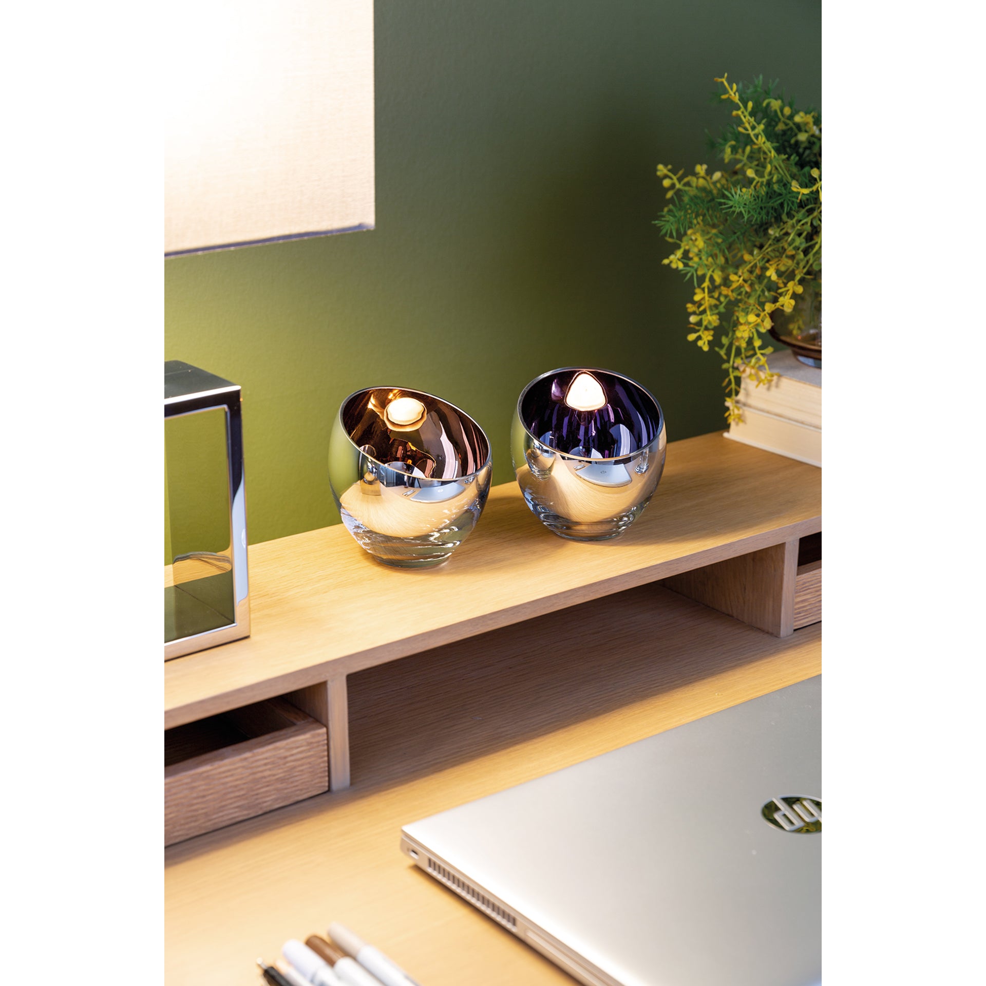 CANDY Teelichthalter braun