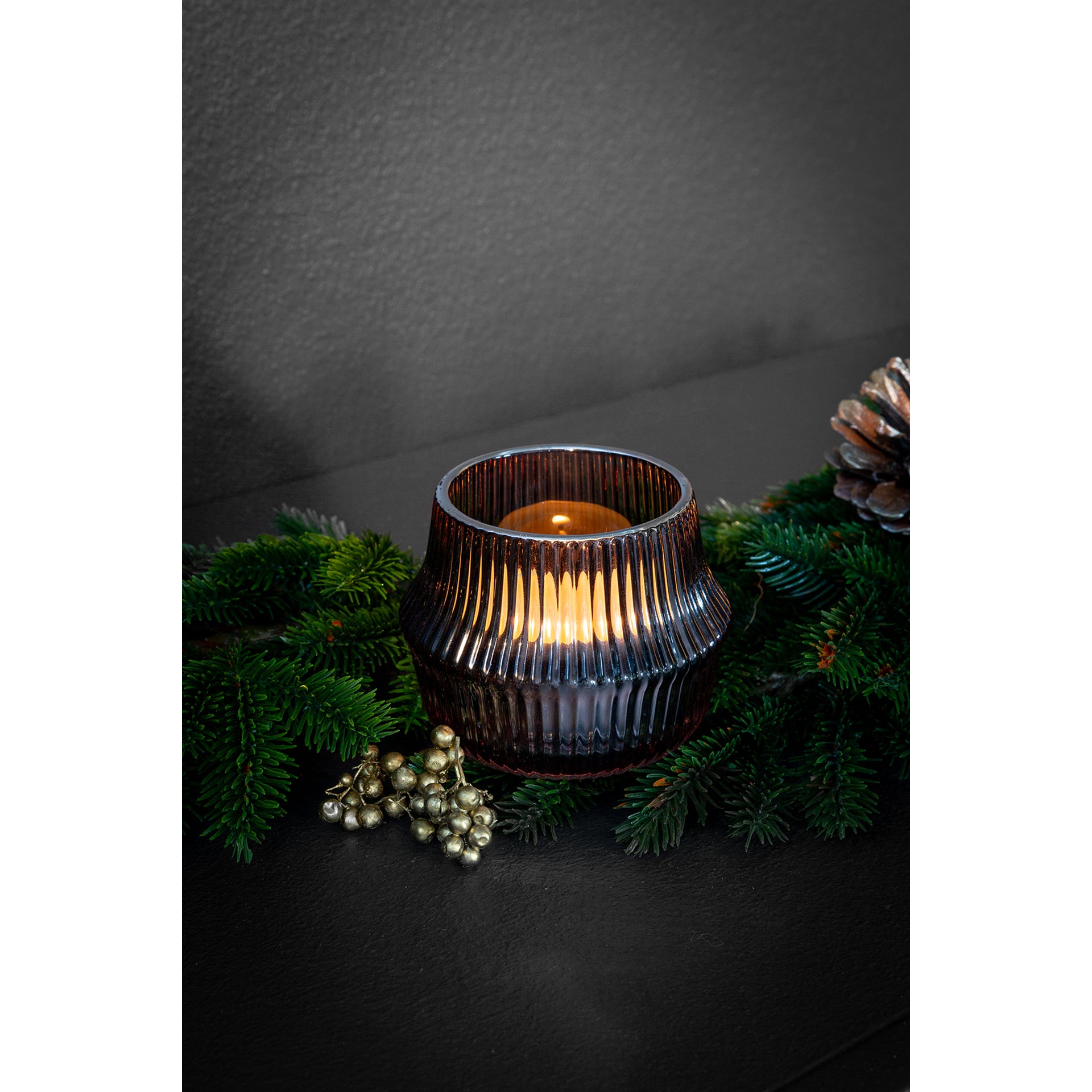 FREYA Teelichthalter silber