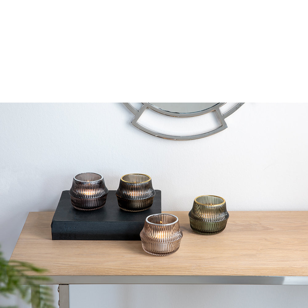 FREYA Teelichthalter silber