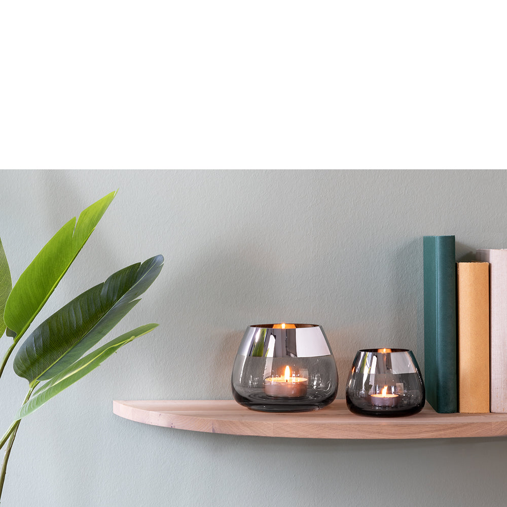 BELLA Teelichthalter silberfarben