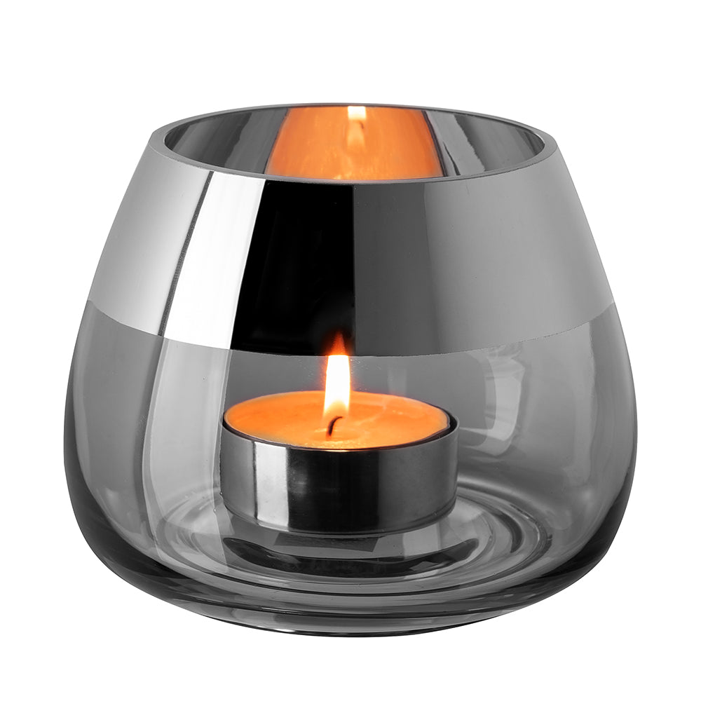 BELLA Teelichthalter silberfarben