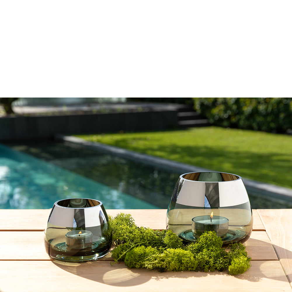 BELLA Teelichthalter silberfarben