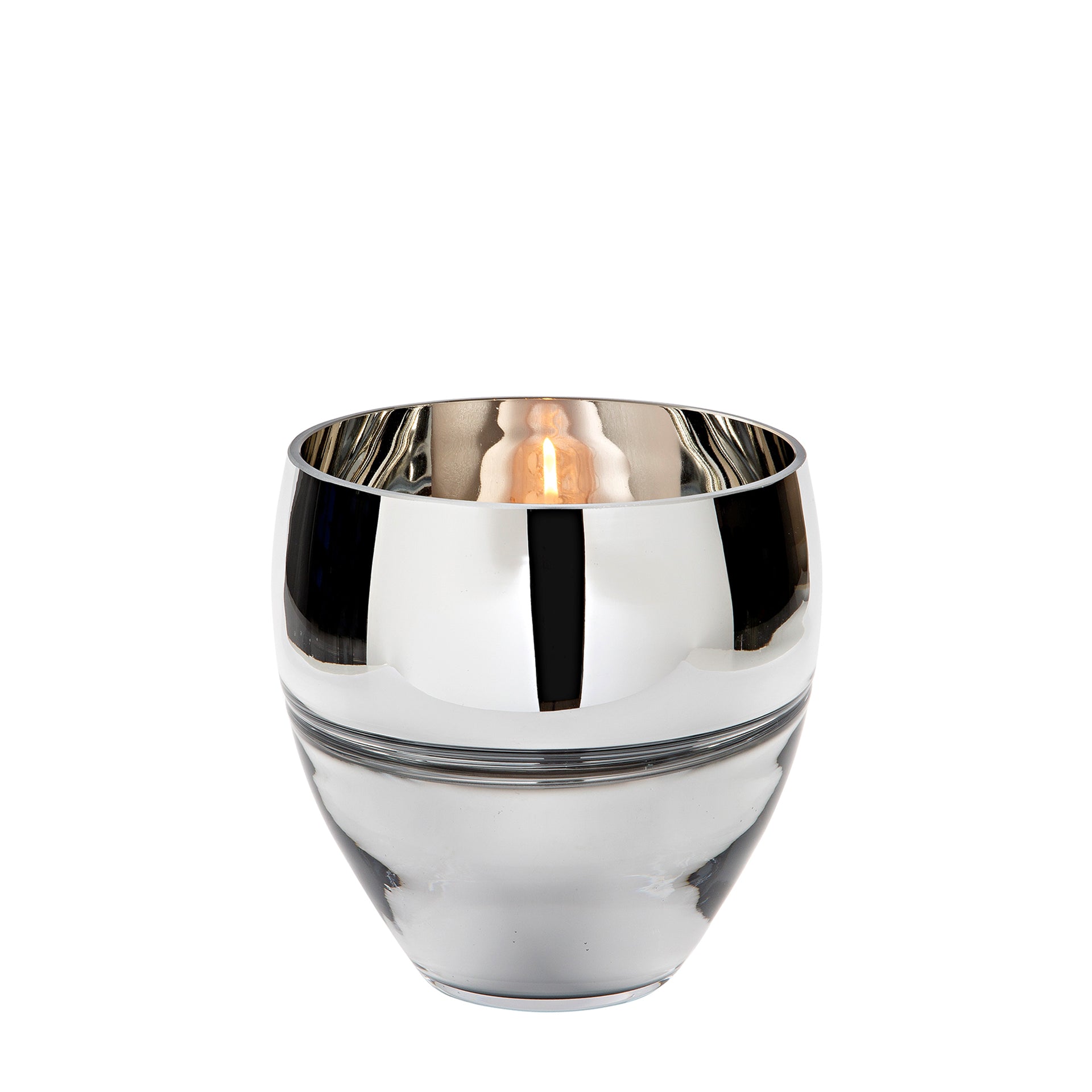 RILA Vase silberfarben