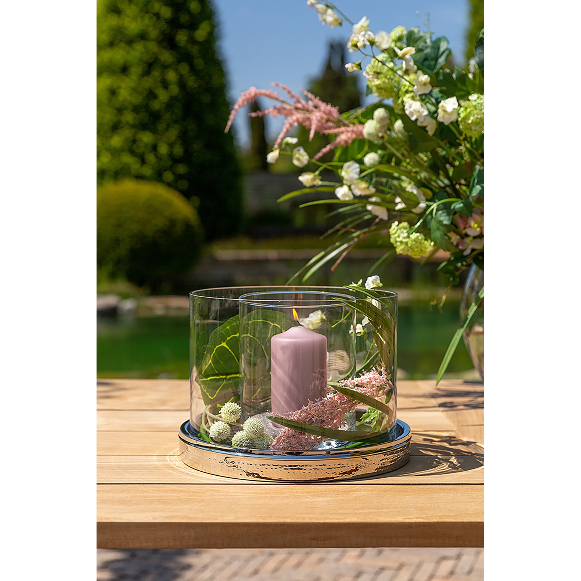 LAMONTE Glaszylinder mit Boden transparent