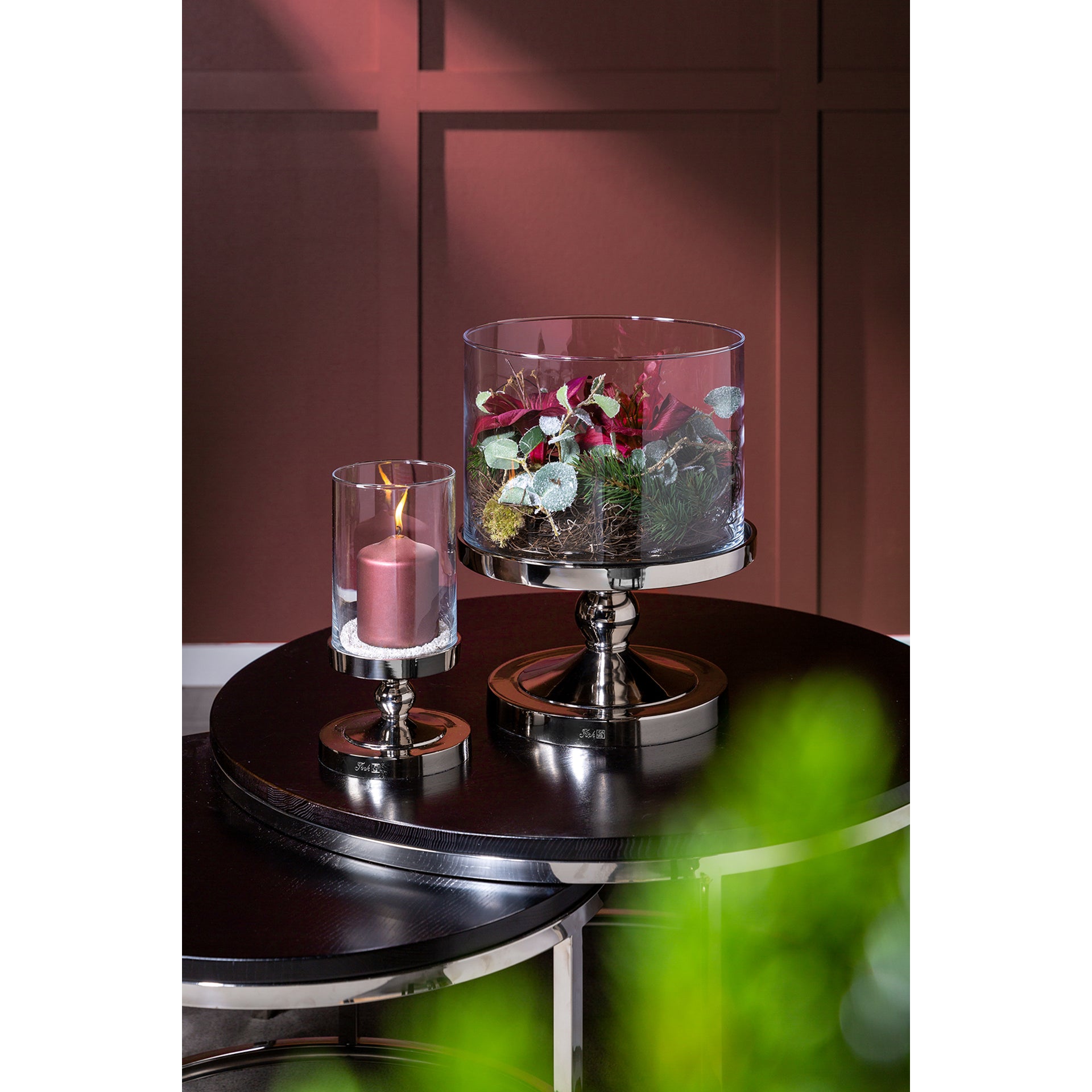 LAMONTE Glaszylinder mit Boden transparent