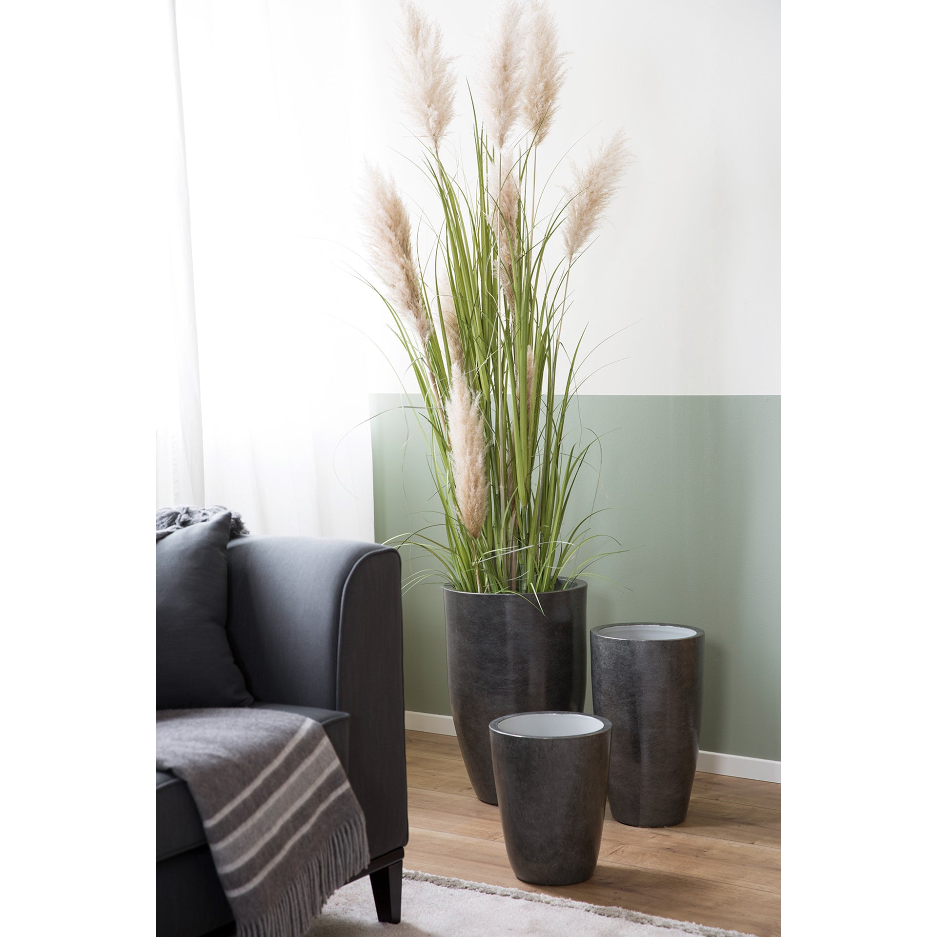 MELUA Vase silberfarben