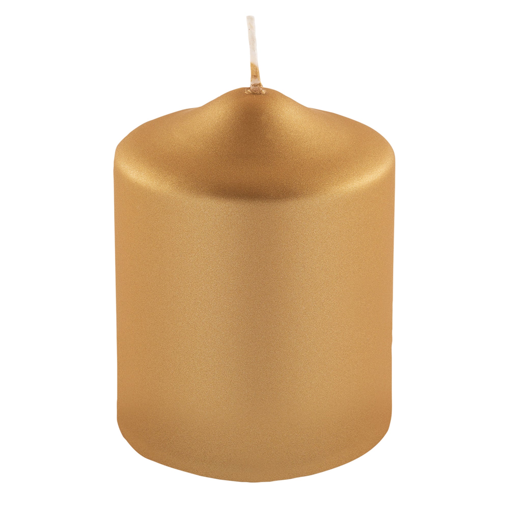 CANDLE metallic Stumpenkerze goldfarben