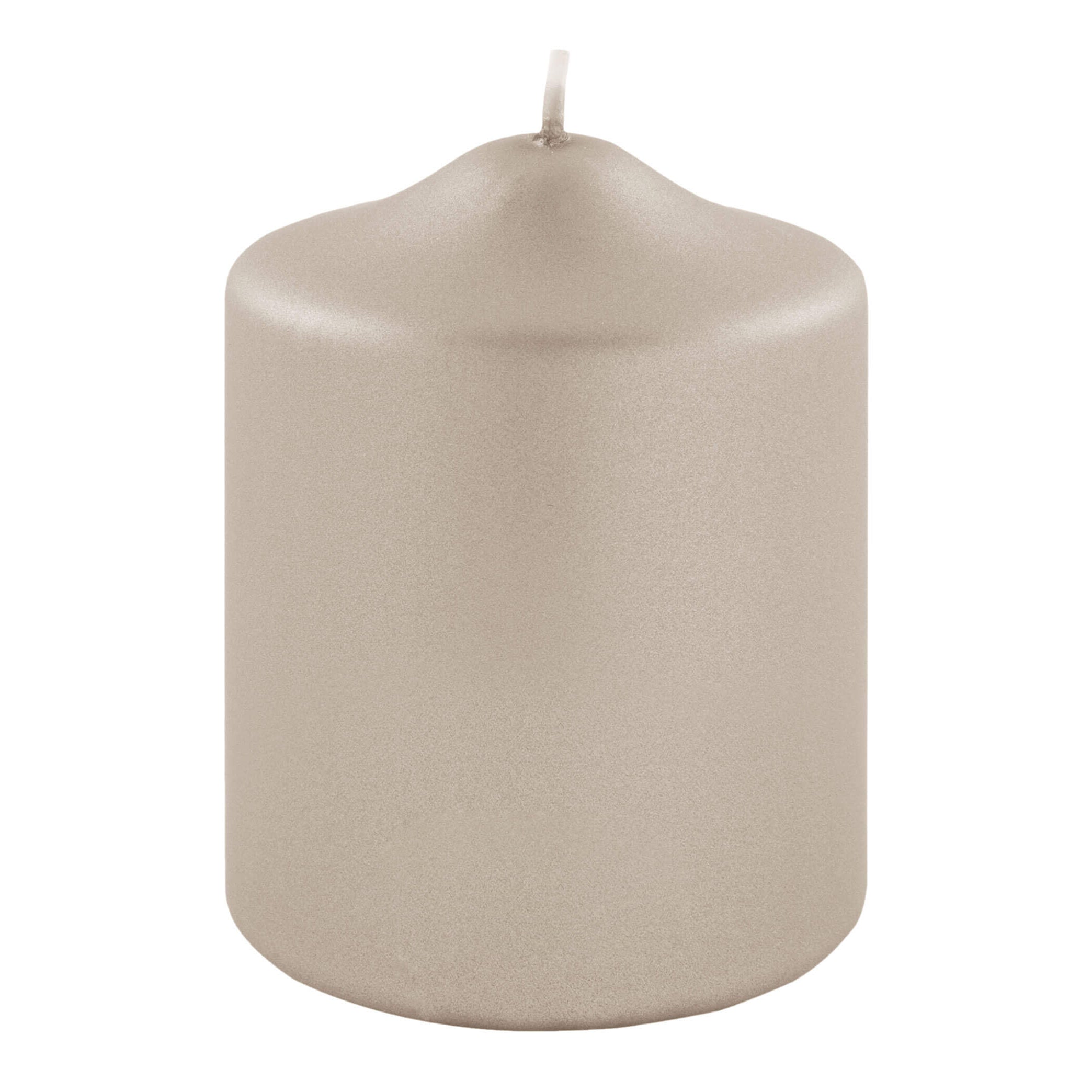 CANDLE metallic Stumpenkerze stein