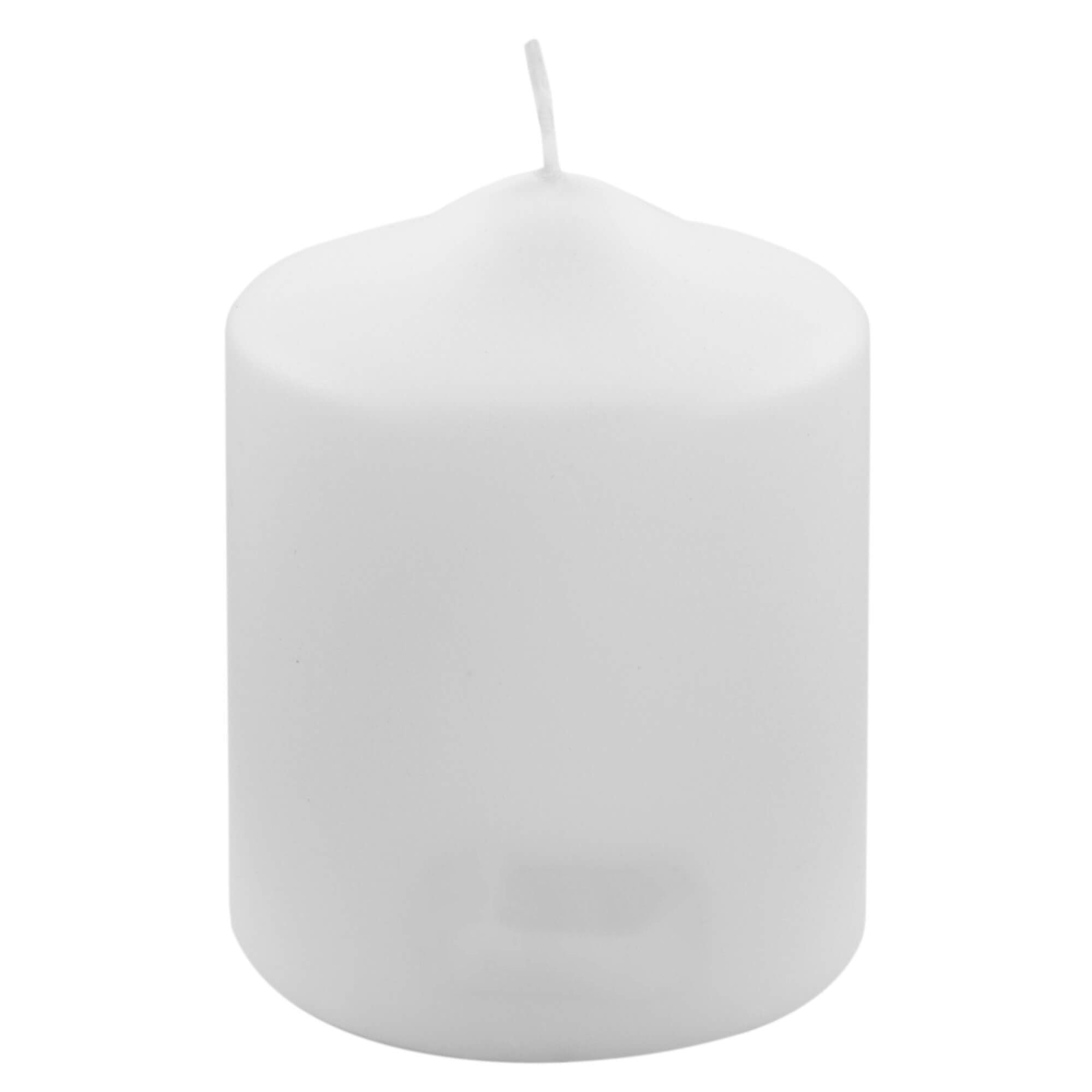 CANDLE metallic Stumpenkerze weiß