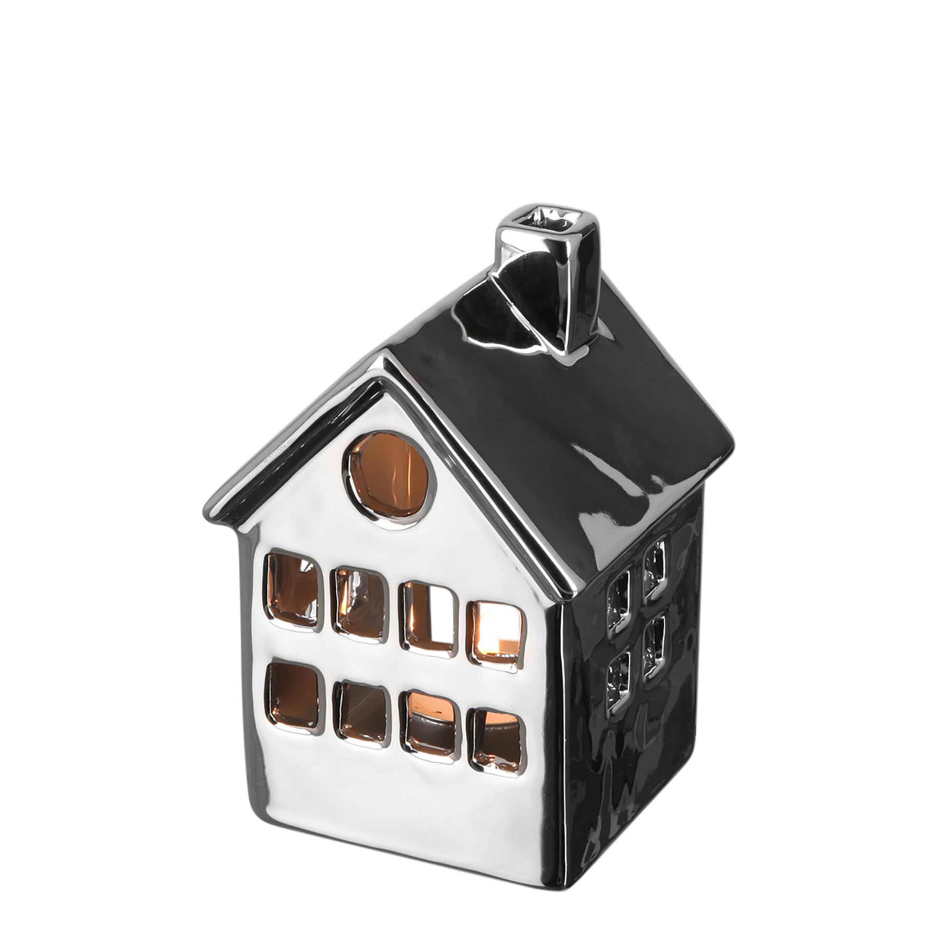 CABANA Teelichthalter silberfarben