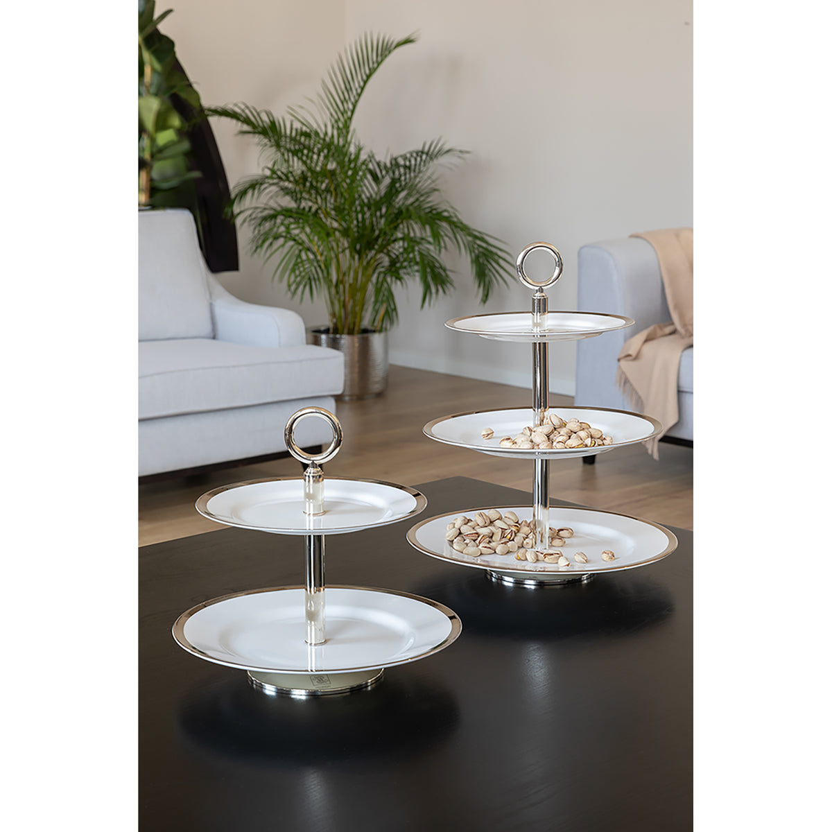 PLATINUM 2er Etagere weiß