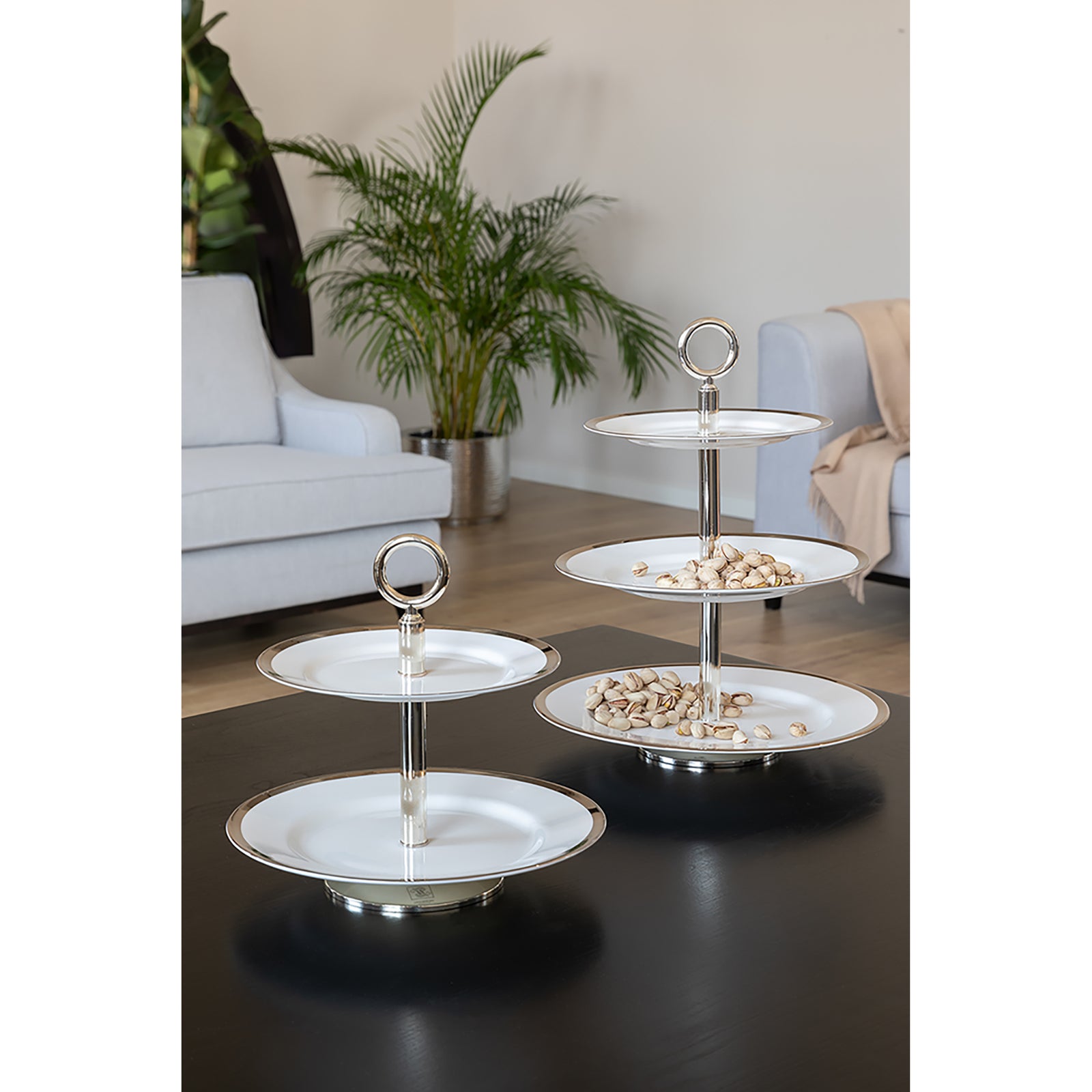 PLATINUM 3er Etagere silberfarben