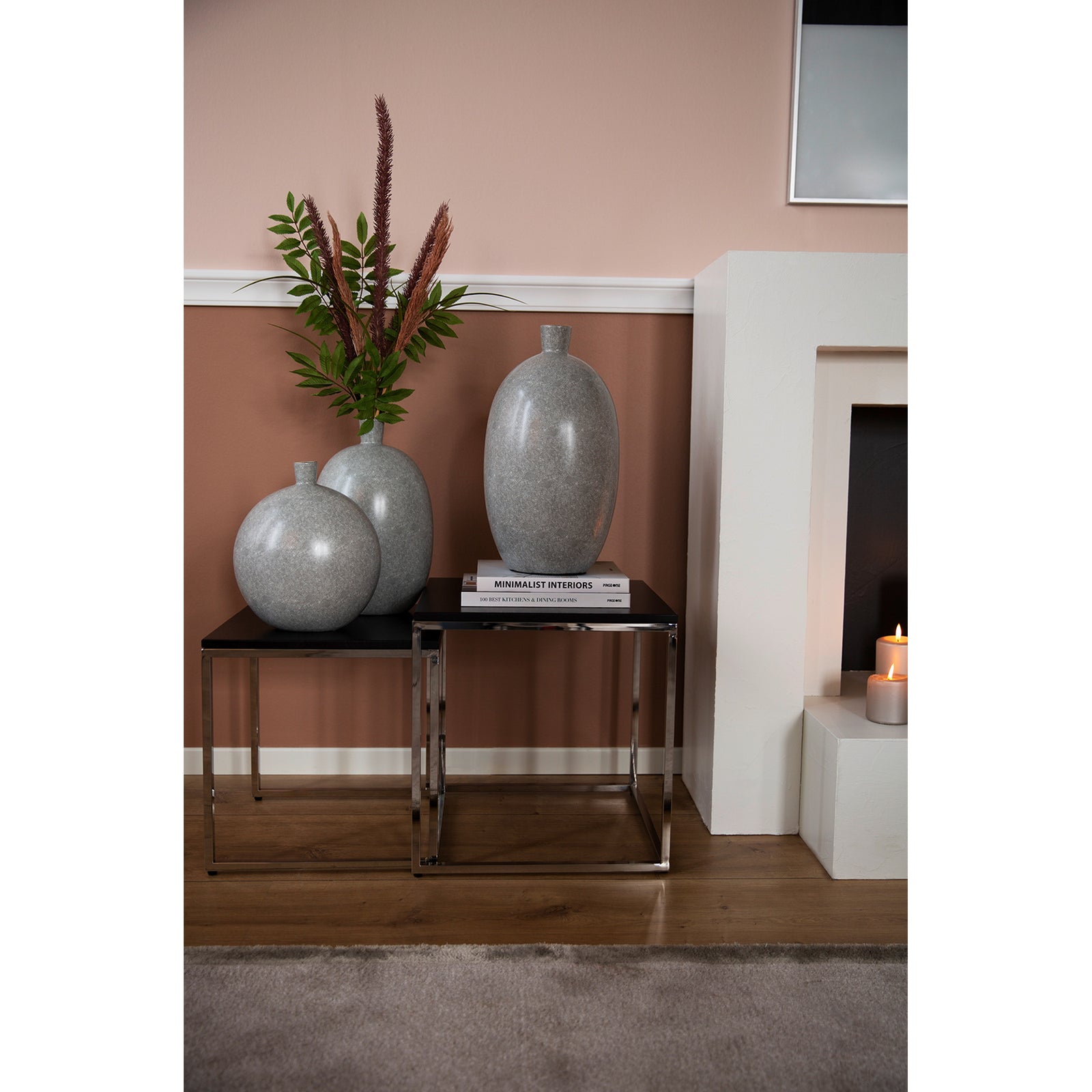 ATHINA Vase grau