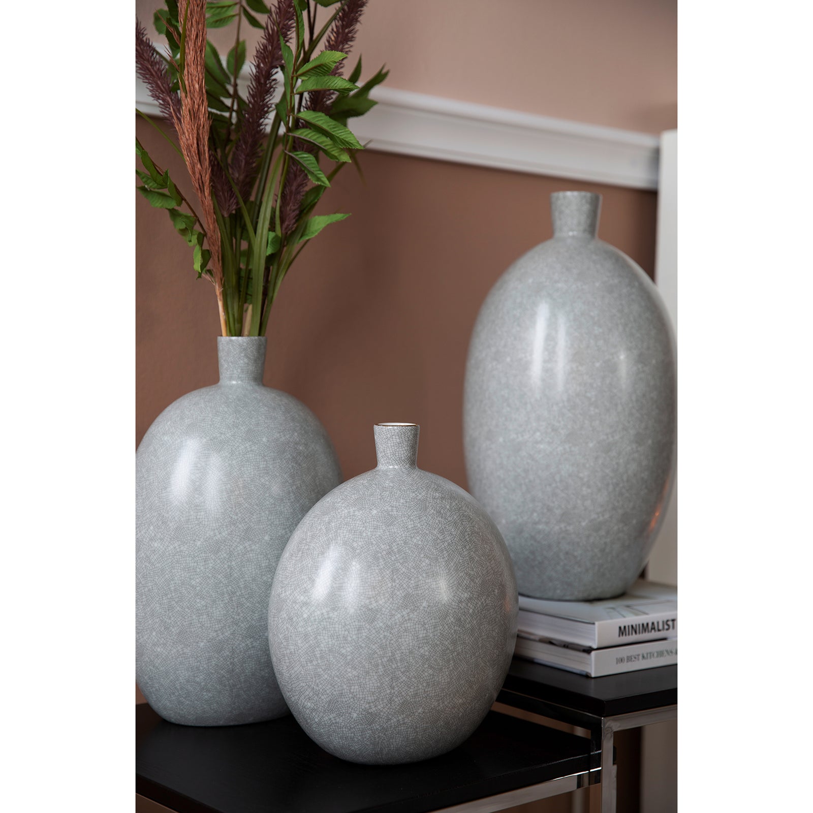 ATHINA Vase grau