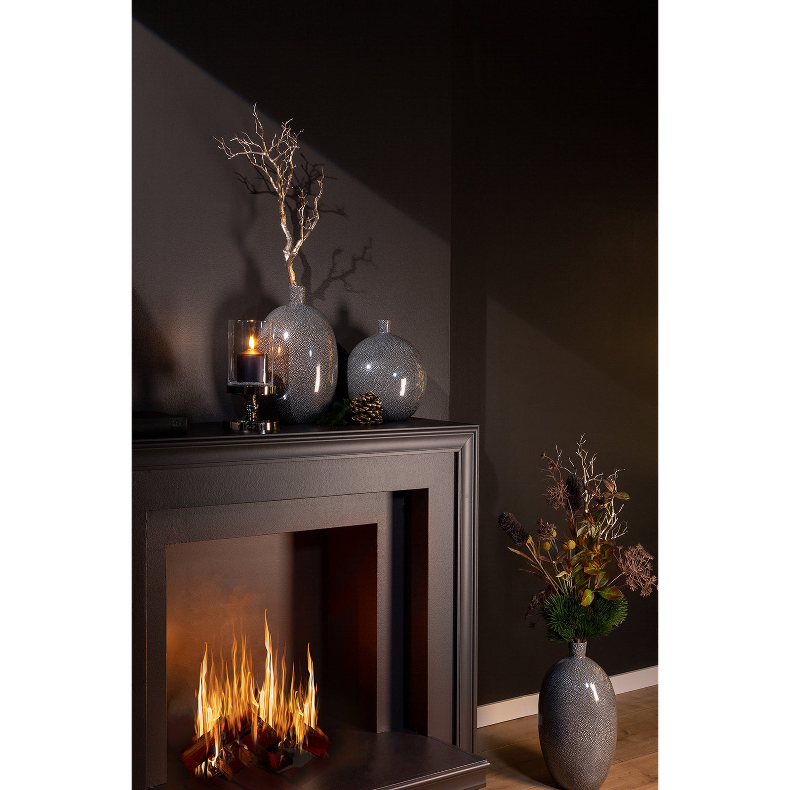 ATHINA Vase grau