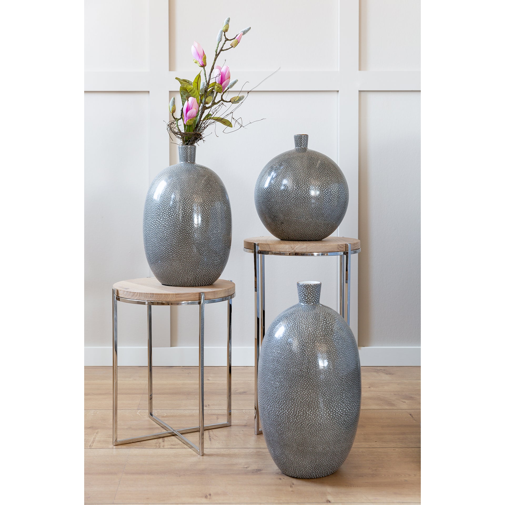 ATHINA Vase grau