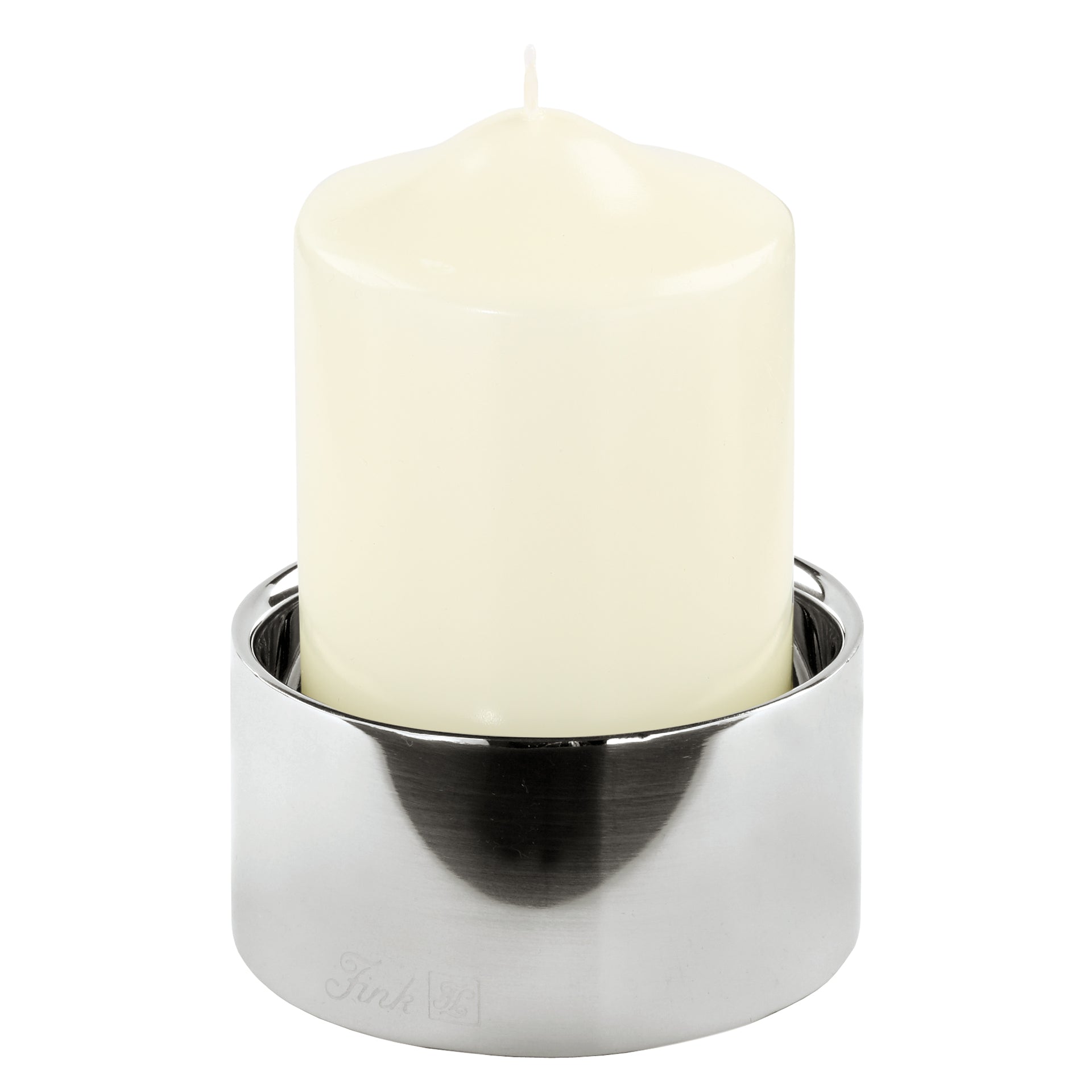 SOBRIO Stumpenkerzenhalter silberfarben