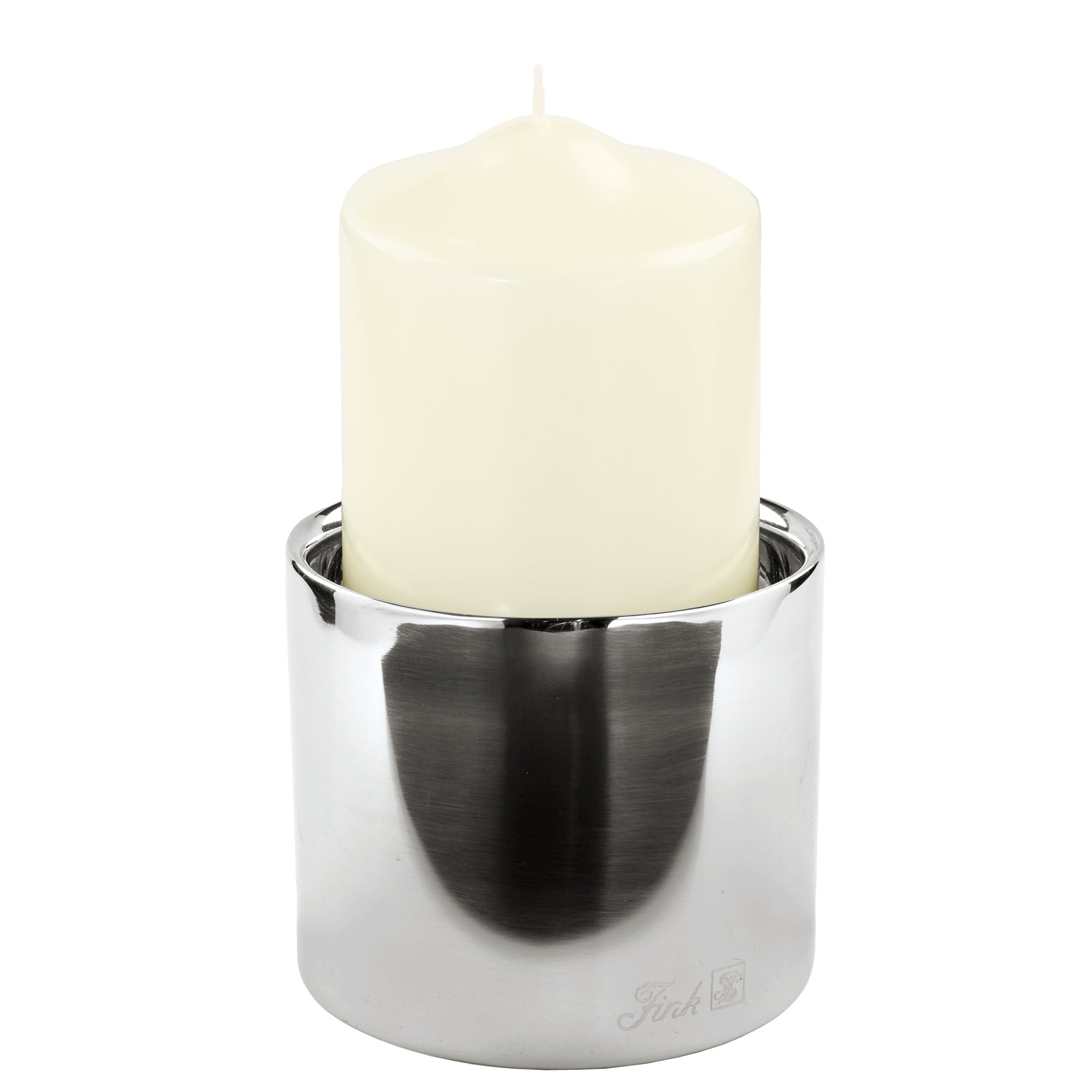 SOBRIO Stumpenkerzenhalter silberfarben