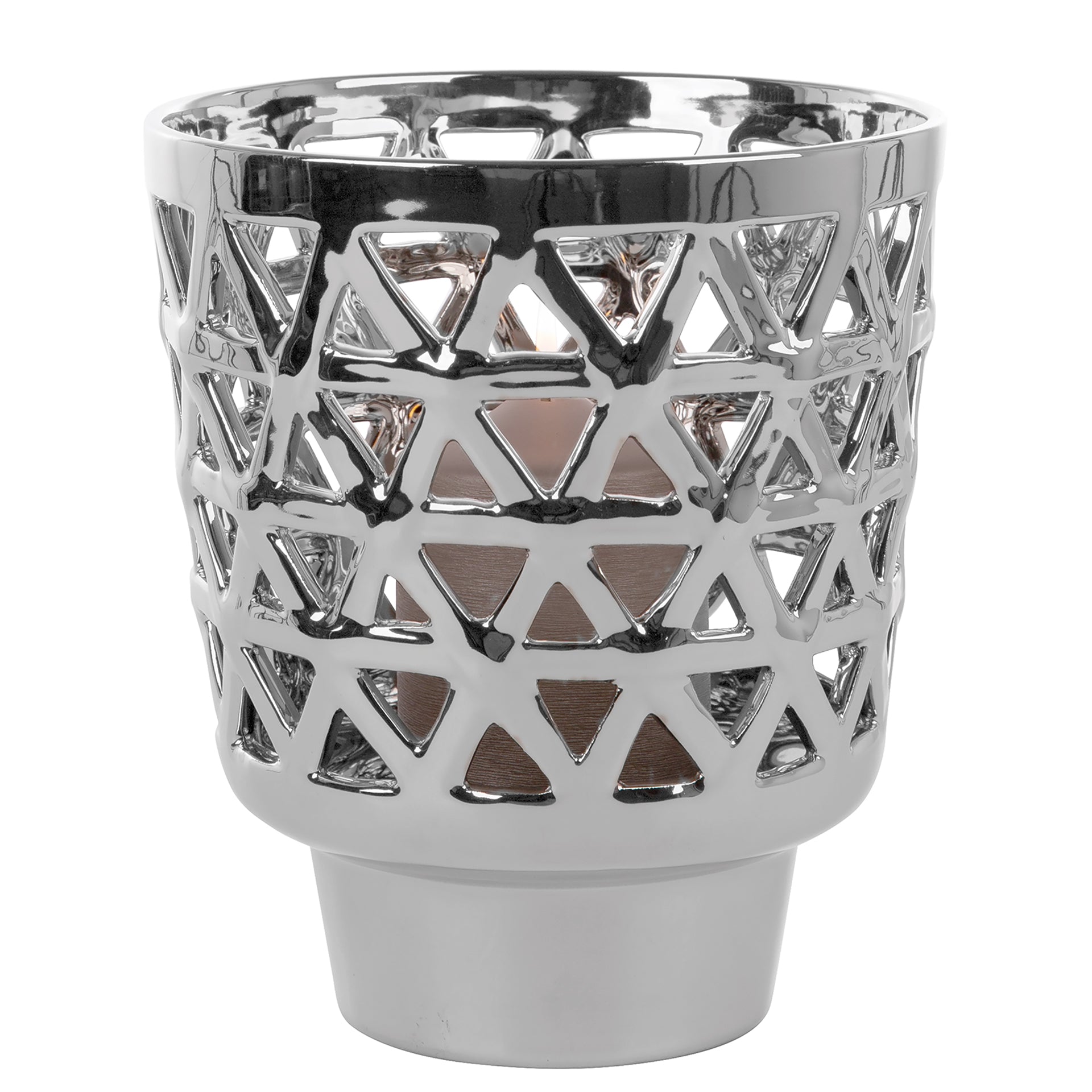 EVITA Windlicht silberfarben