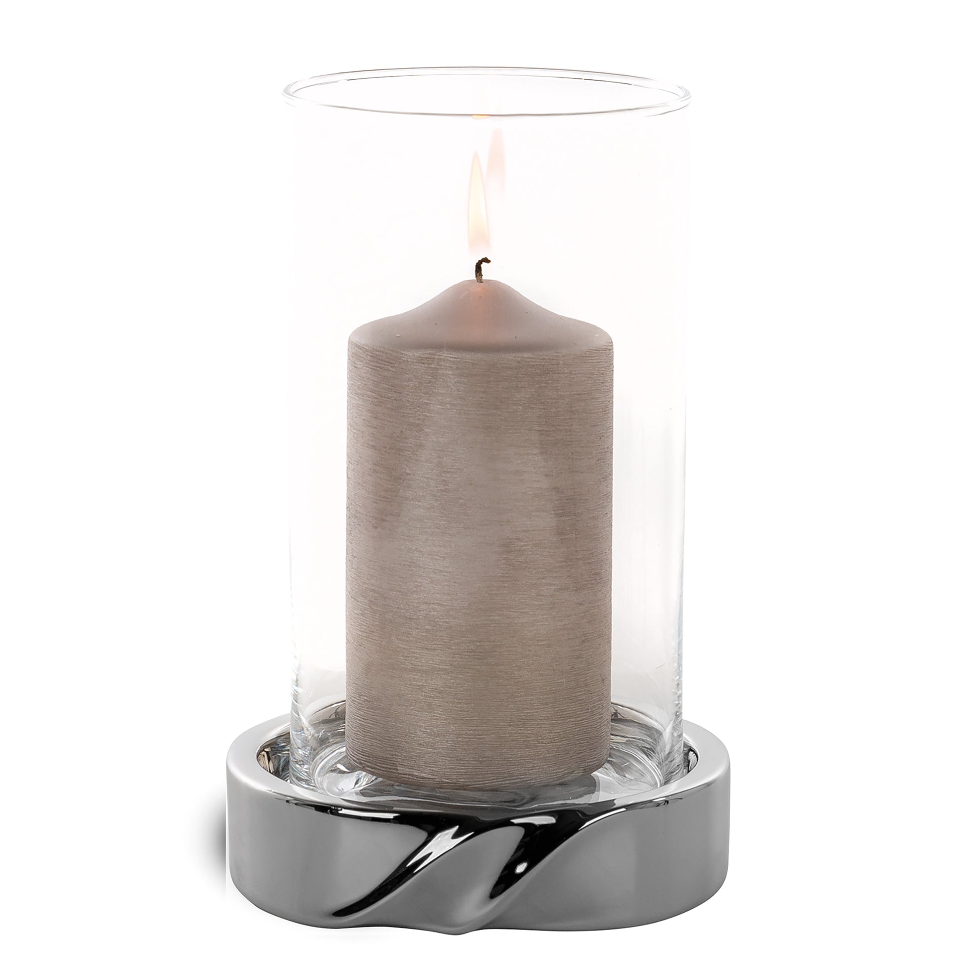 LE DECOR Windlicht silberfarben