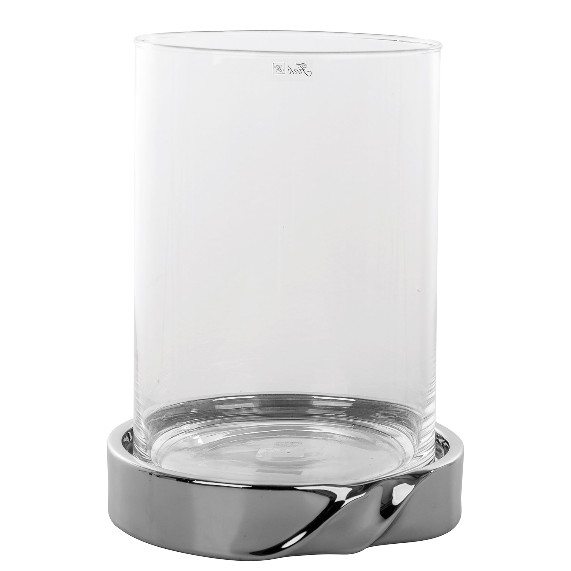 LE DECOR Windlicht mit Glas silberfarben