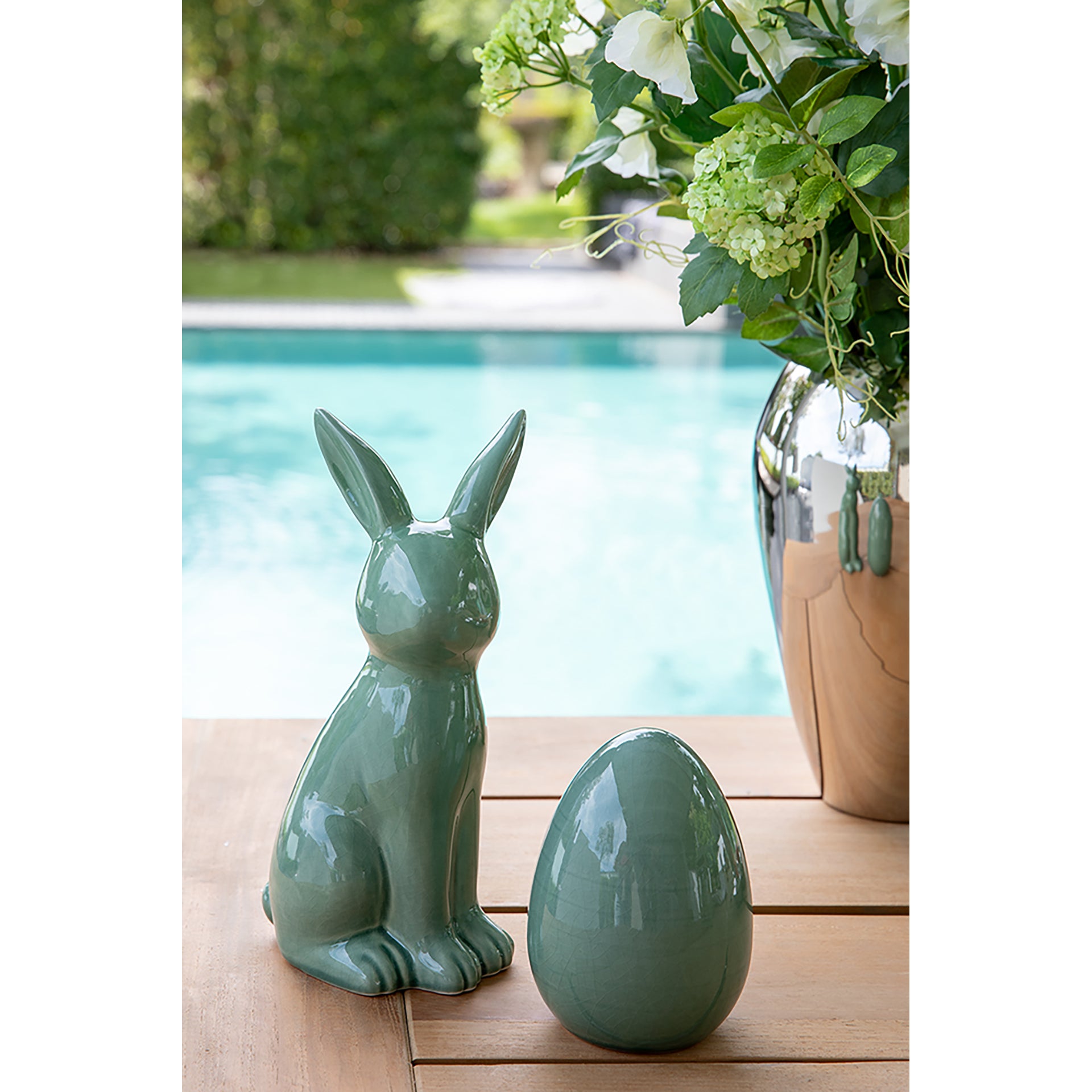 FABIUS Deko Hase grün