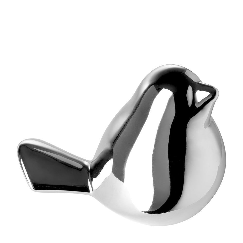 BIRDY Dekofigur Vogel silber