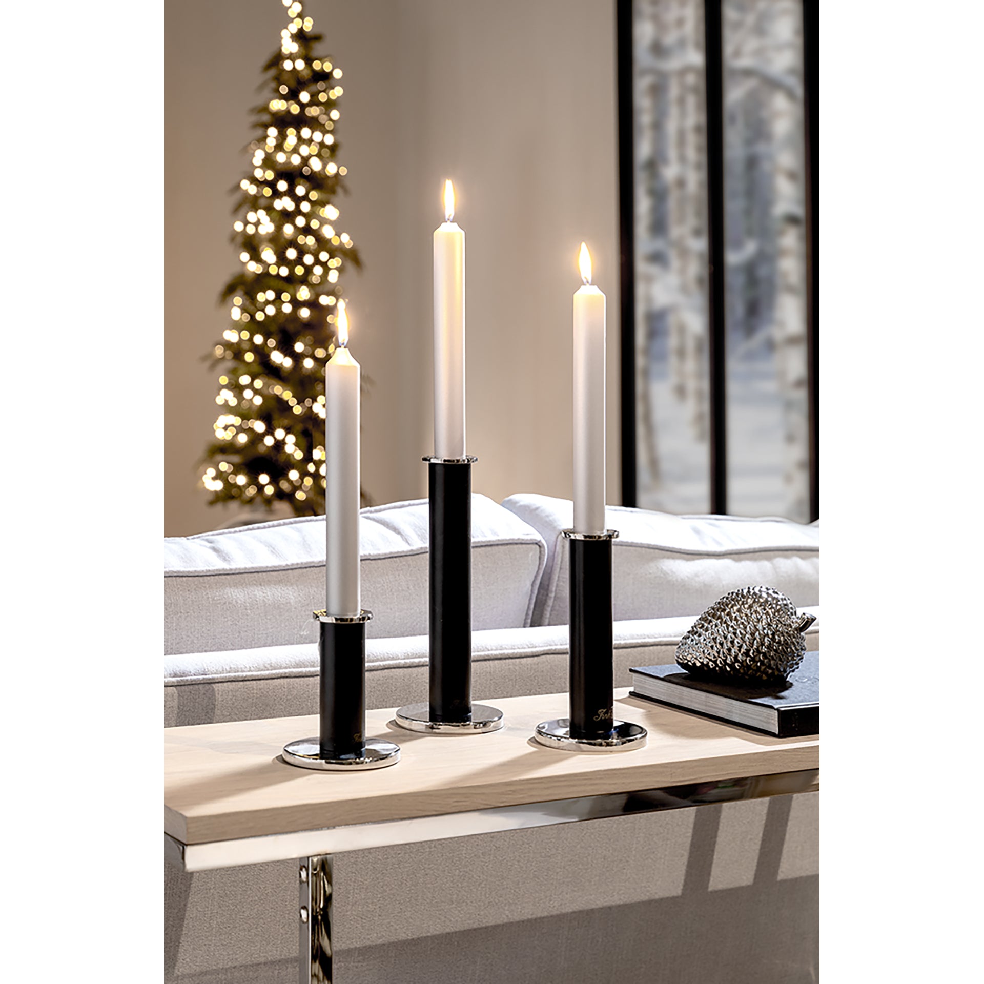 STRATO Leuchter silberfarben