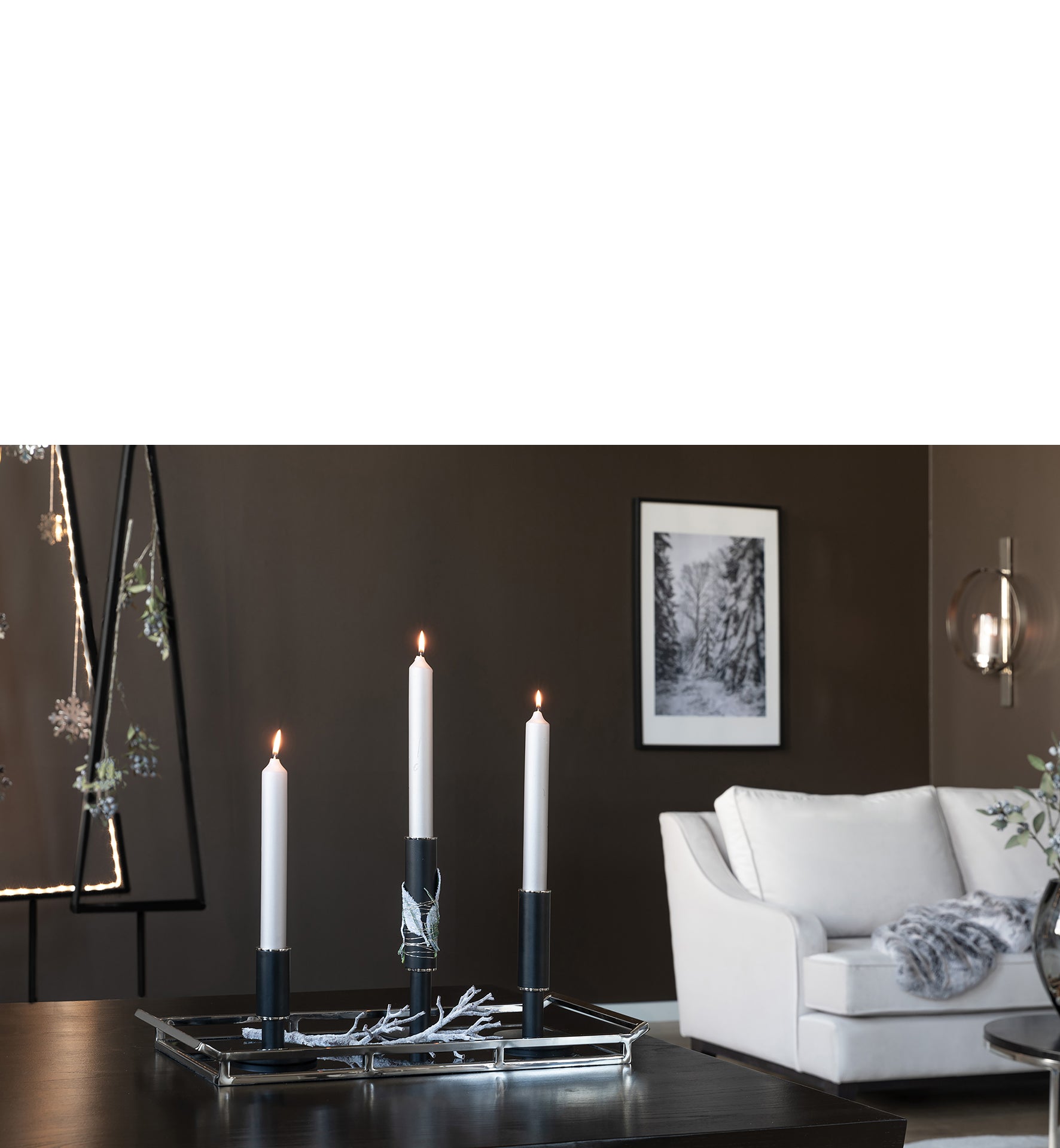 RITMO Leuchter silberfarben