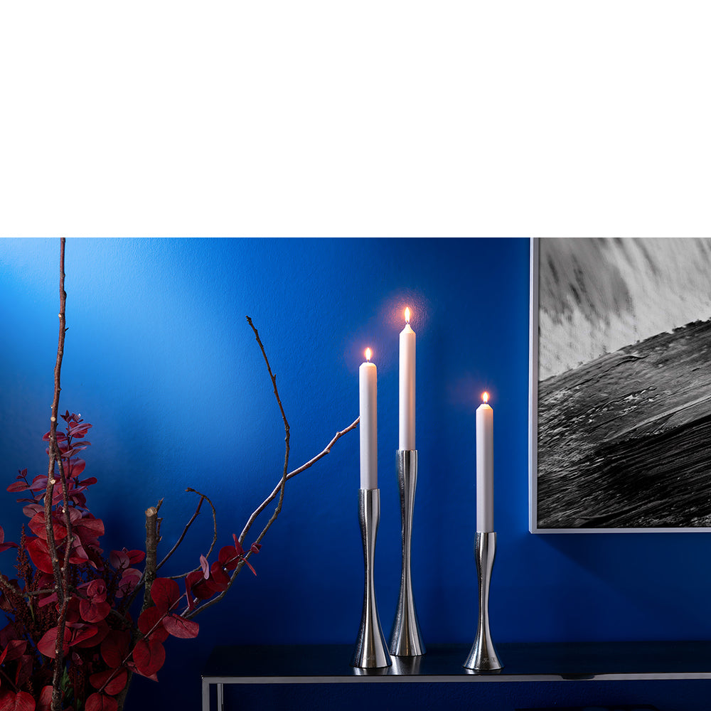 LADY Leuchter silberfarben