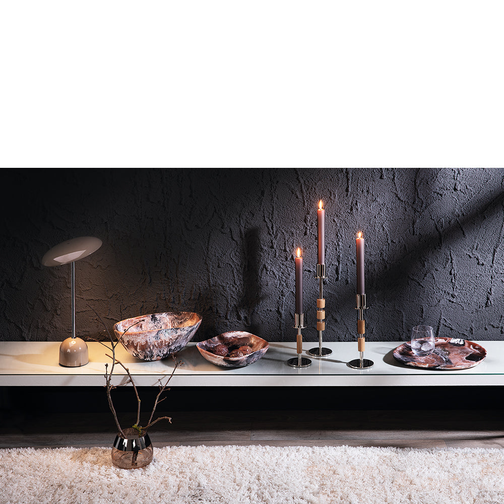 PORTERO Leuchter silberfarben