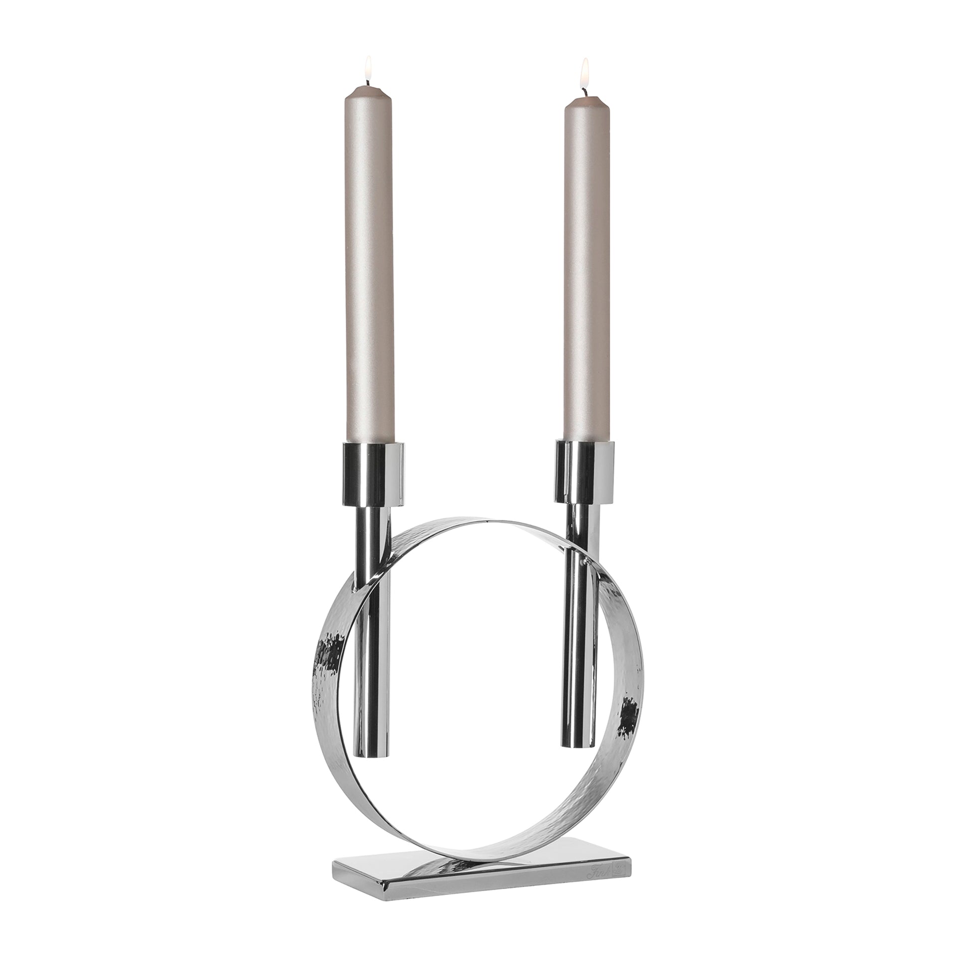 CARPIO Leuchter, 2-flammig silberfarben
