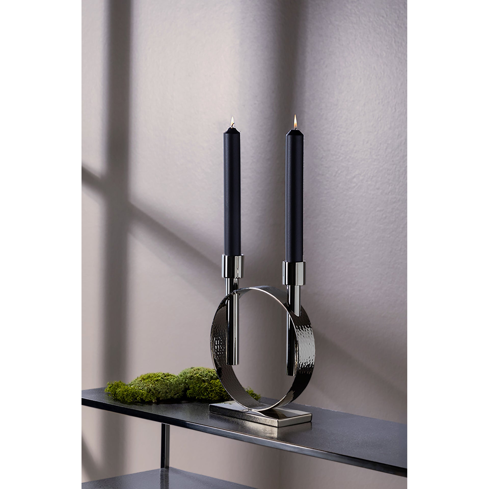 CARPIO Leuchter, 2-flammig silberfarben