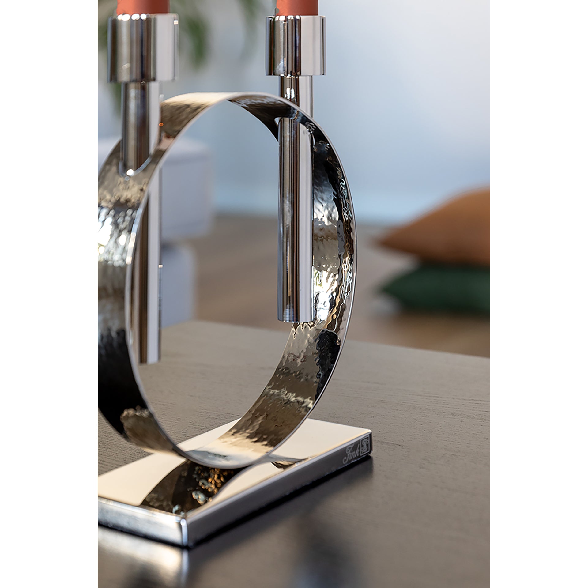 CARPIO Leuchter, 2-flammig silberfarben