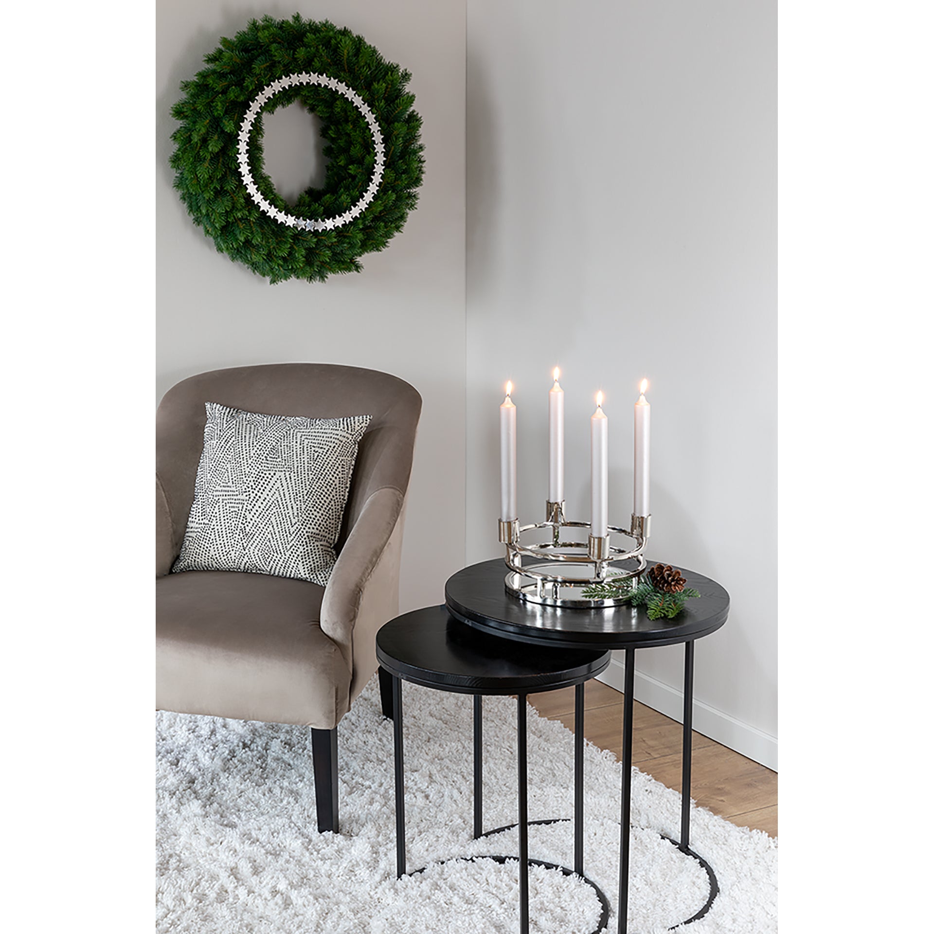 MODENA Kranz silberfarben