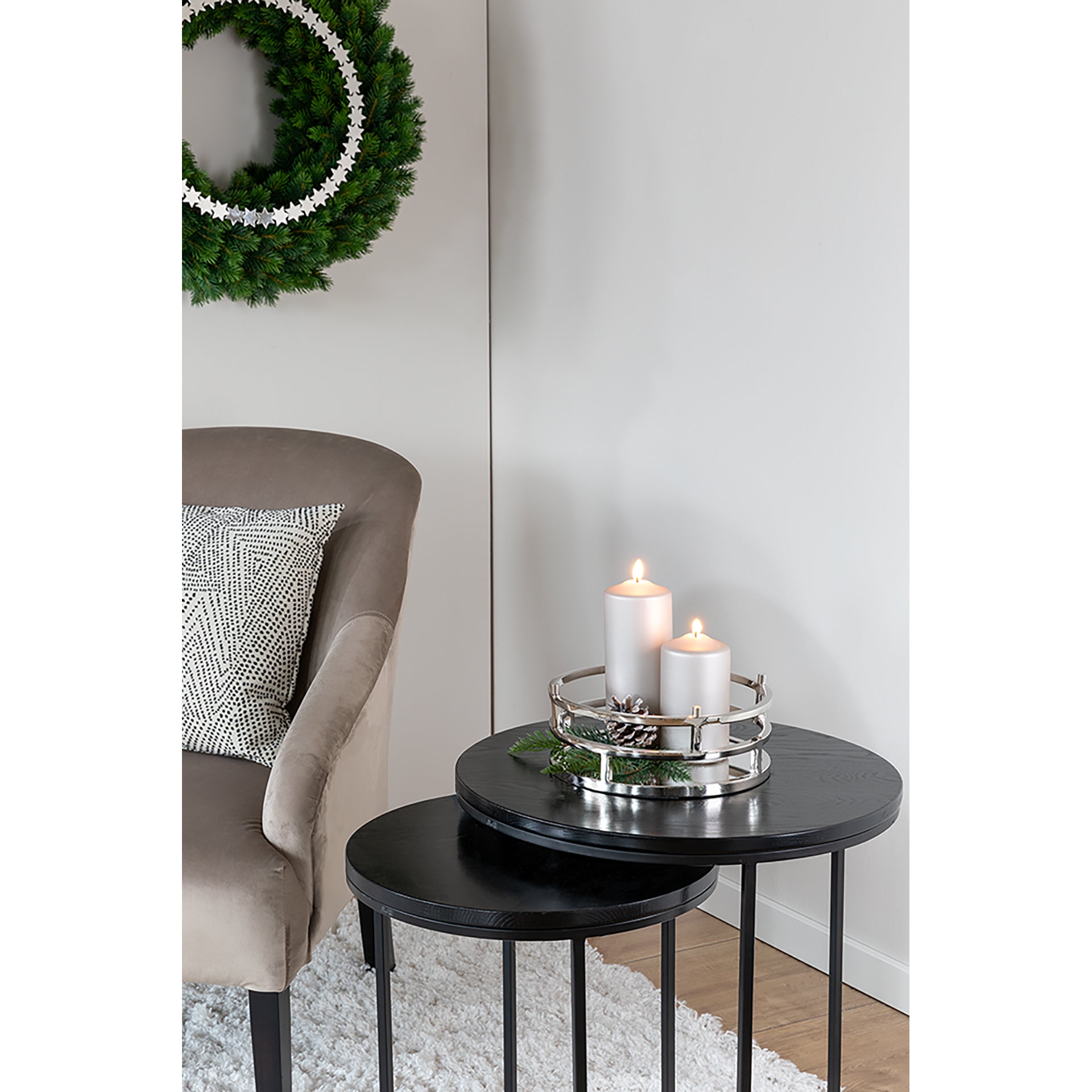 MODENA Kranz silberfarben